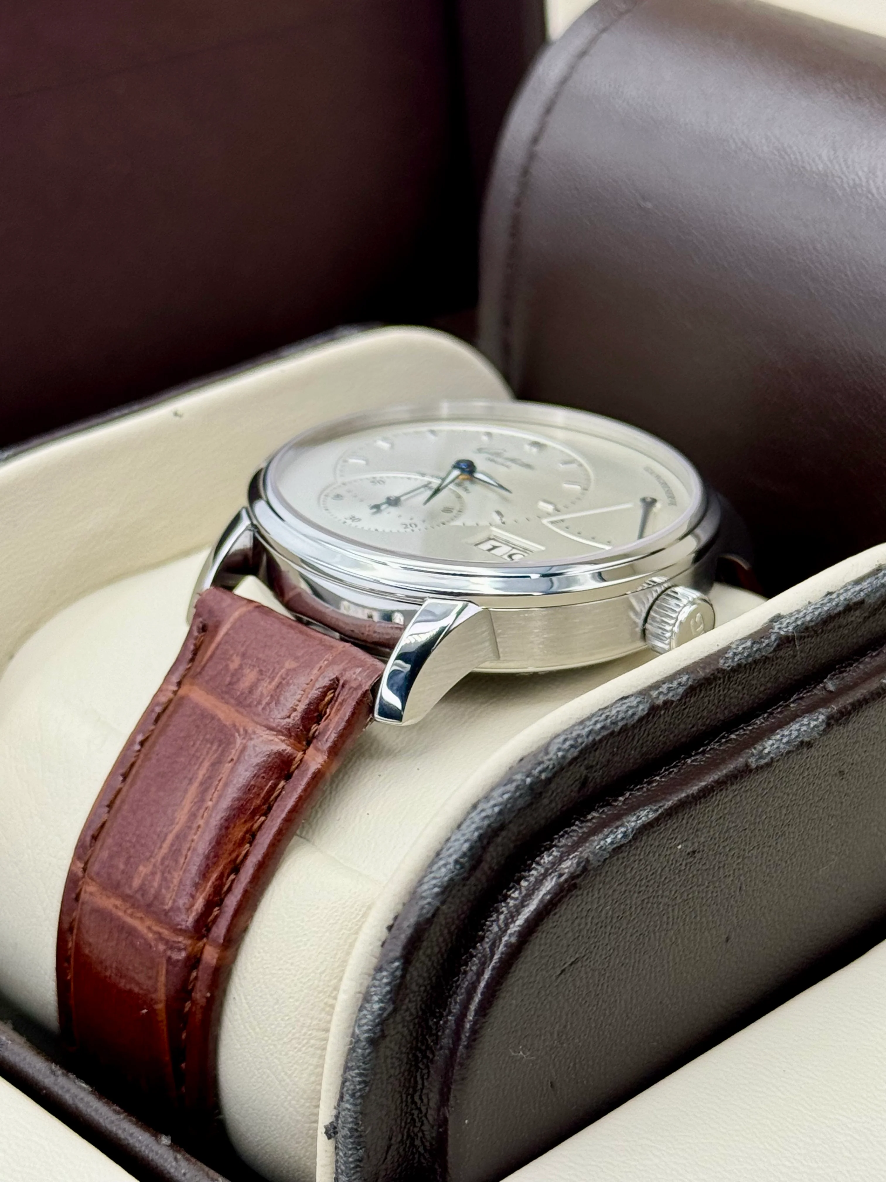 2015 Glashutte Original Panoreserve 40mm 1-65-01-22-12-04 Silver Dial - Image 5