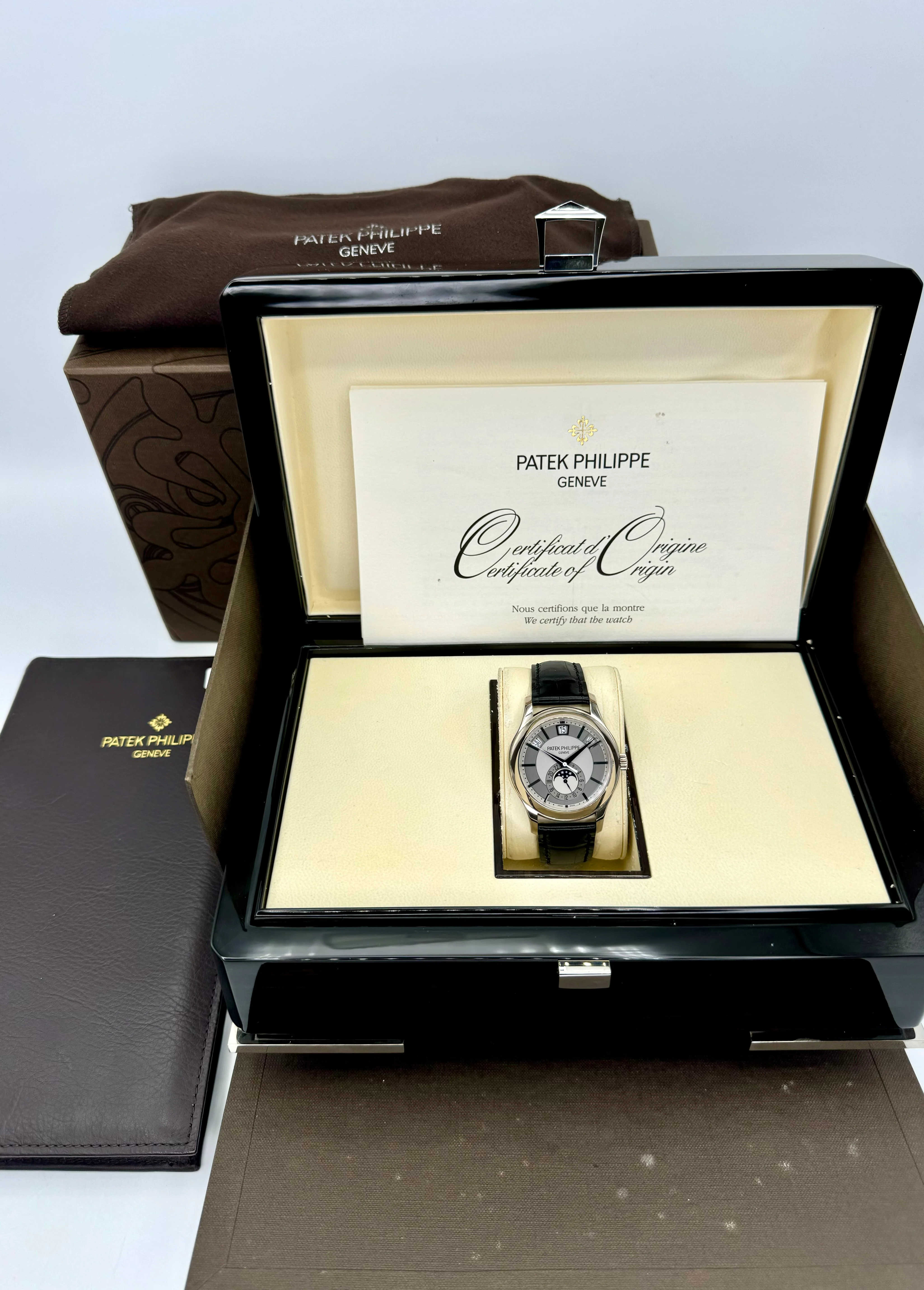 2012 Patek Philippe Annual Calander 40mm 5205G White Gold Grey Dial - Image 5