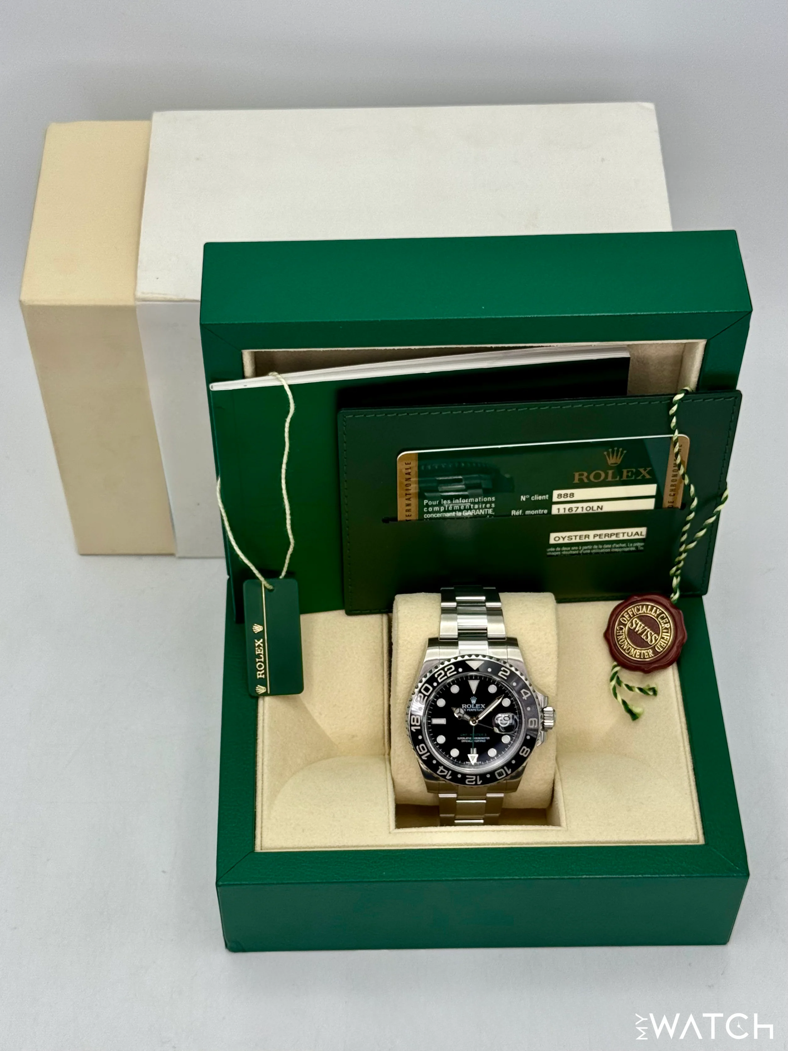 2015 Rolex GMT-Master II 40mm 116710LN Stainless Steel Black Dial - Image 9