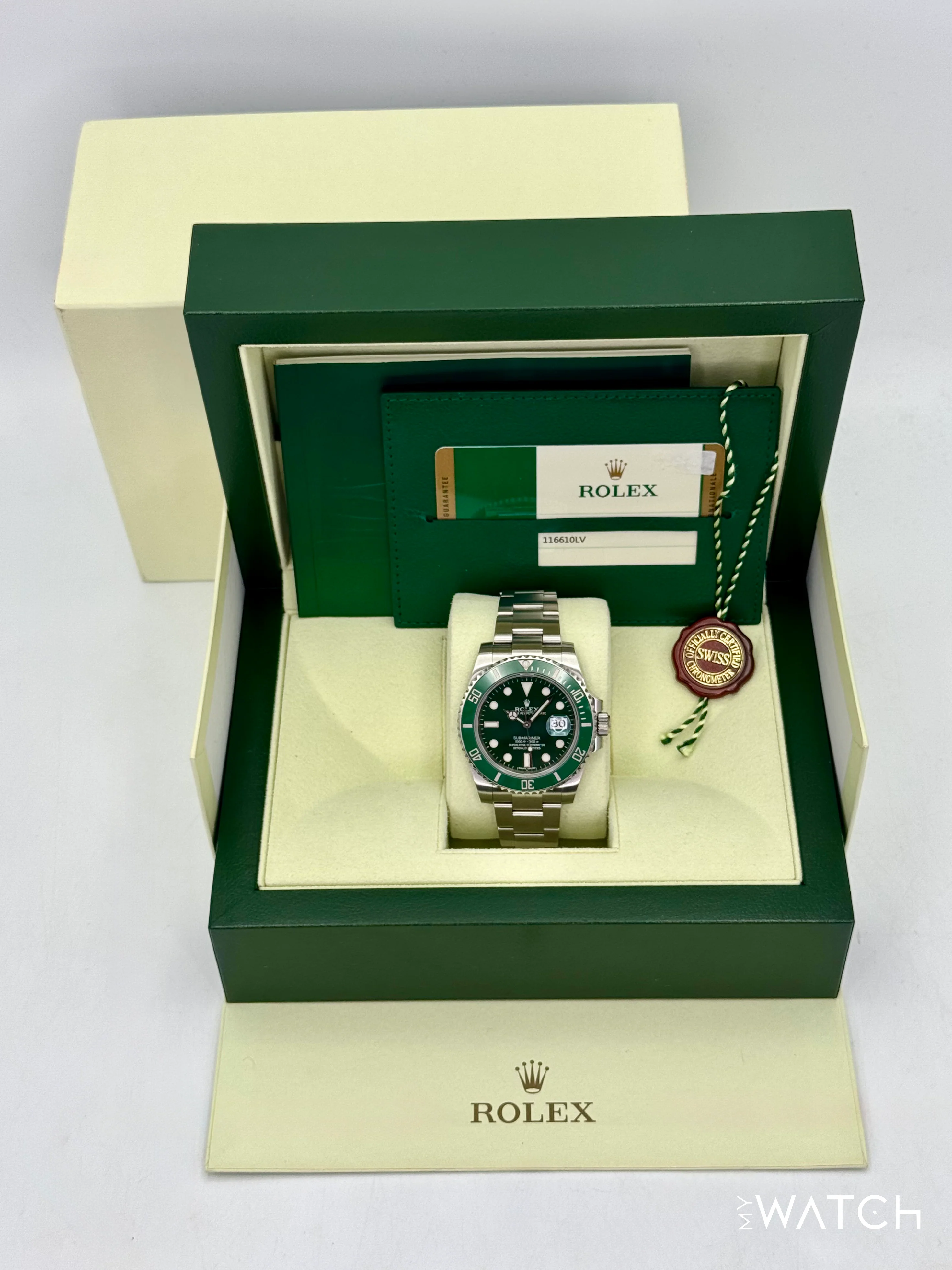 2015 Rolex Submariner “Hulk” 40mm 116610LV Green Dial - Image 9