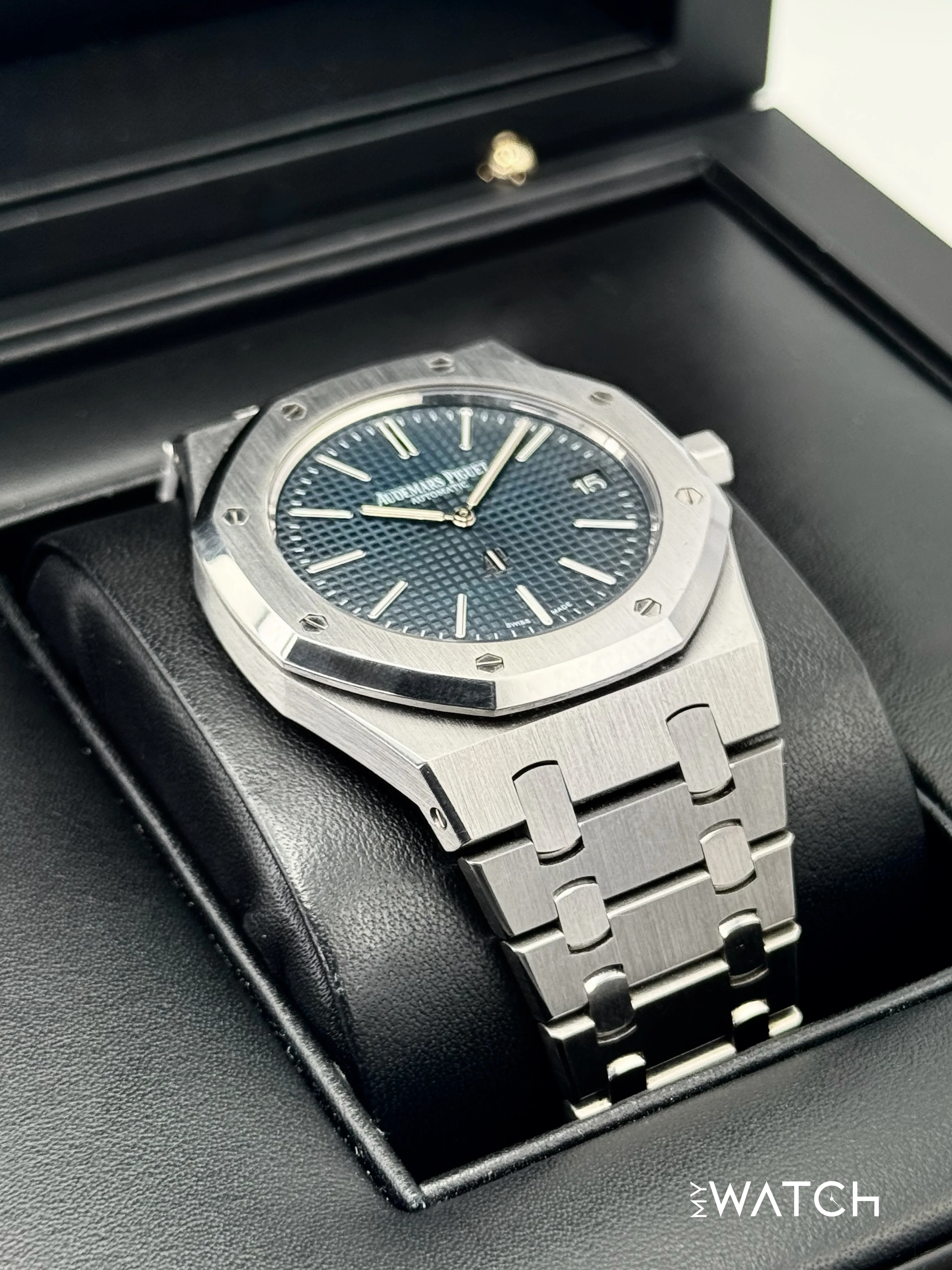 2016 Audemars Piguet  Royal Oak  39mm 15202ST Stainless Steel Blue Dial - Image 5
