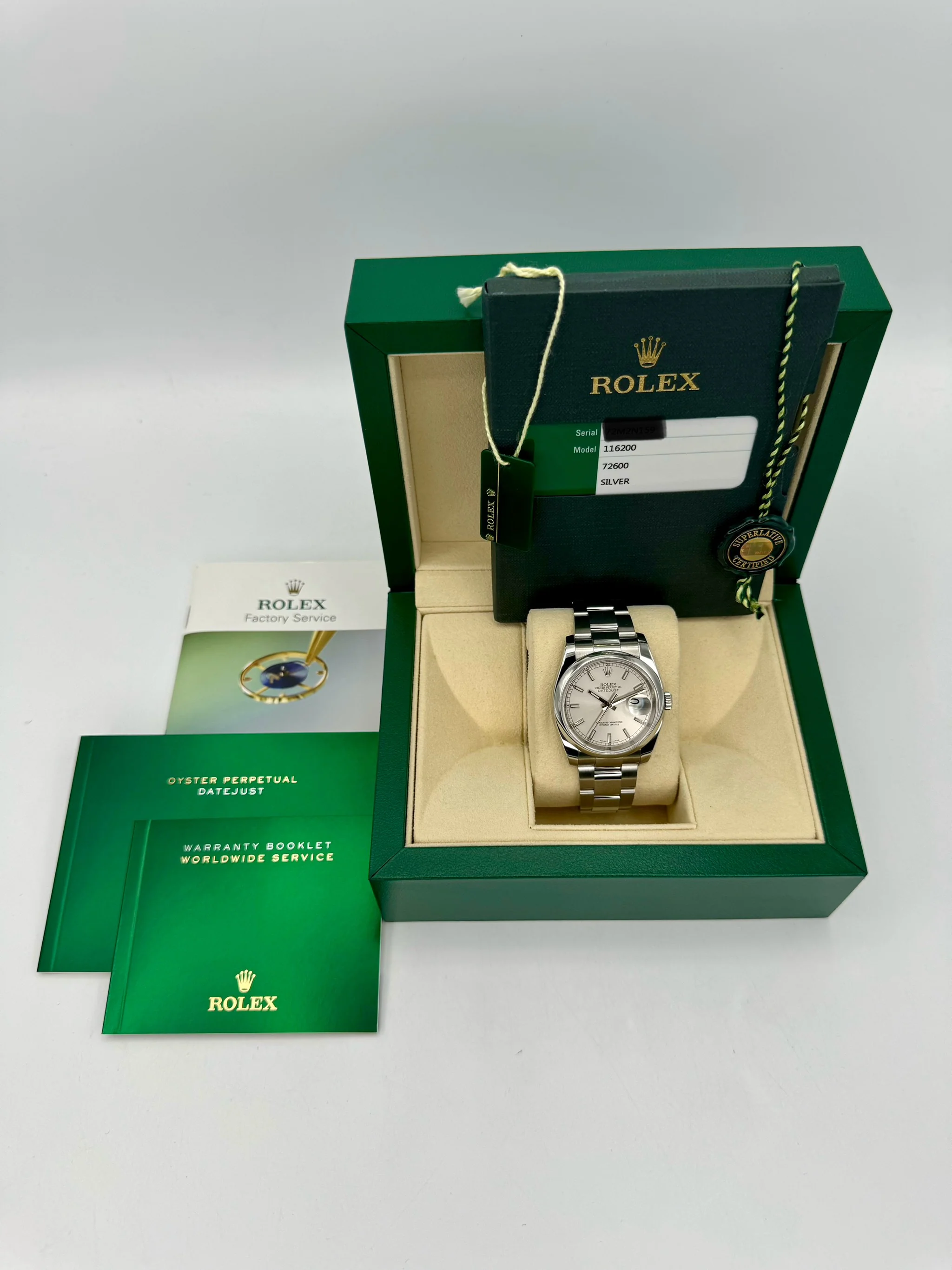 2016 Rolex Datejust 36mm 116200 Stainless Steel Oyster Silver Dial - Image 11
