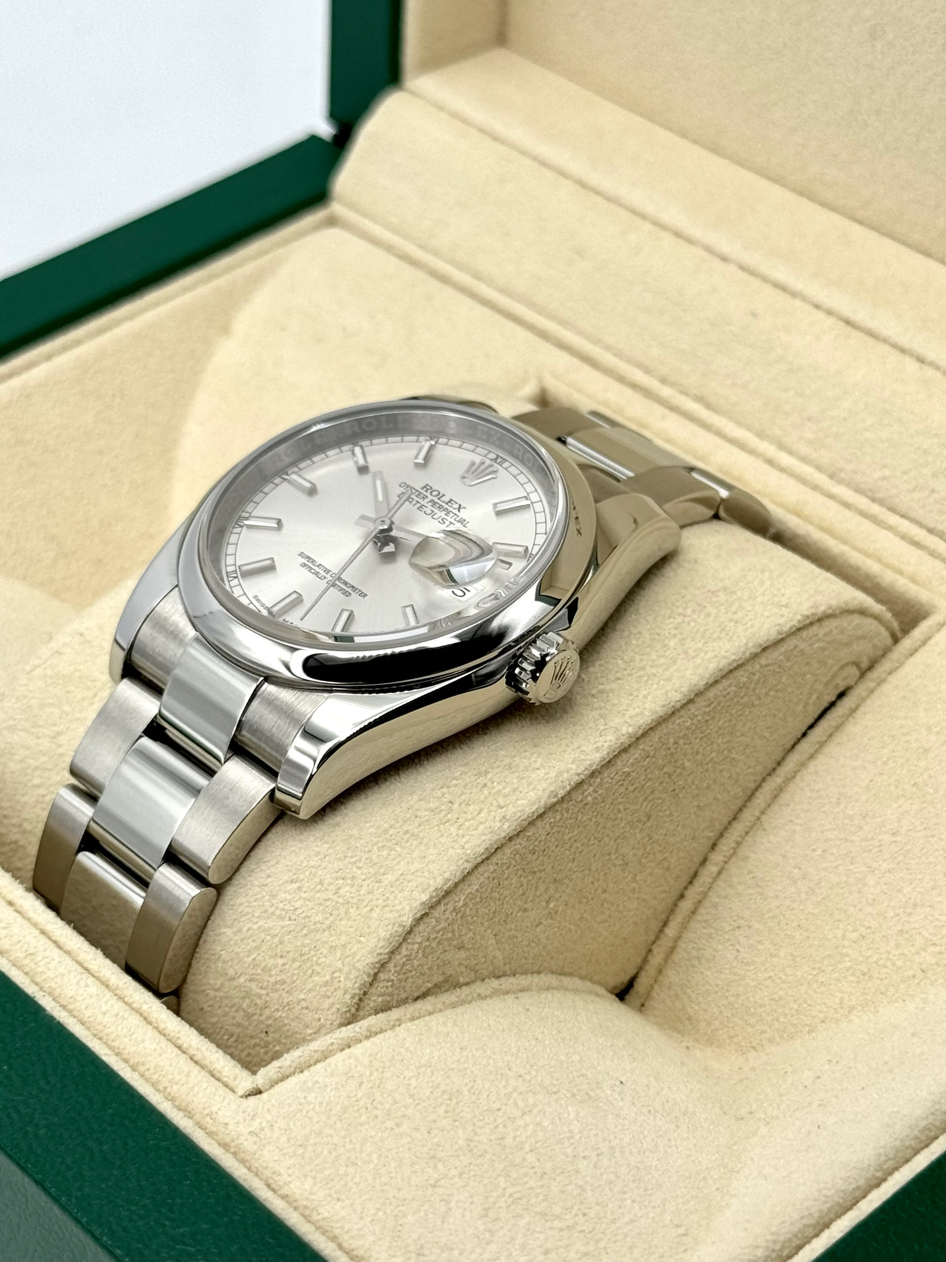 2016 Rolex Datejust 36mm 116200 Stainless Steel Oyster Silver Dial - Image 5