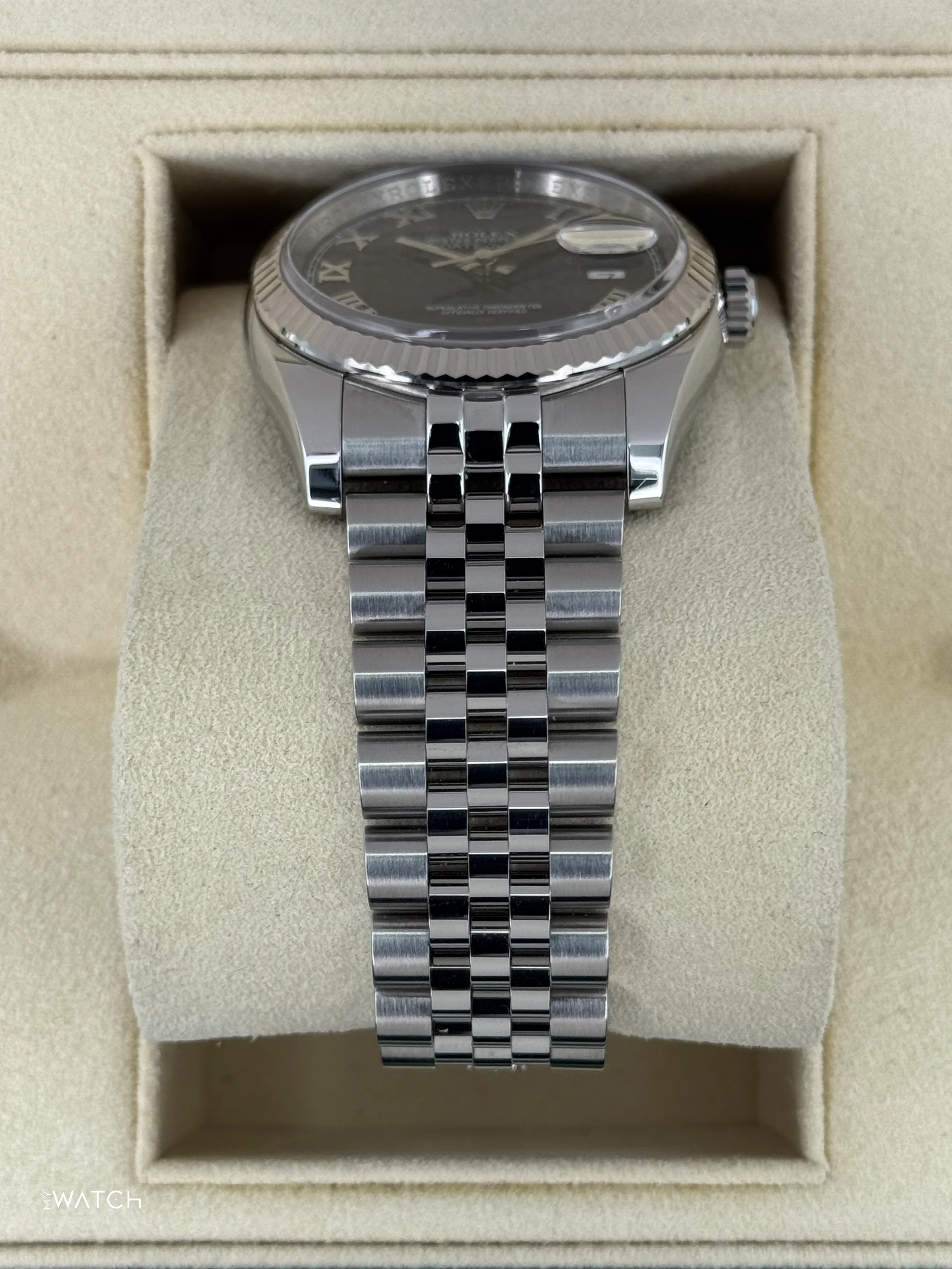 2016 Rolex Datejust 36mm 116234 Stainless Steel Jubilee Black Dial - Image 3