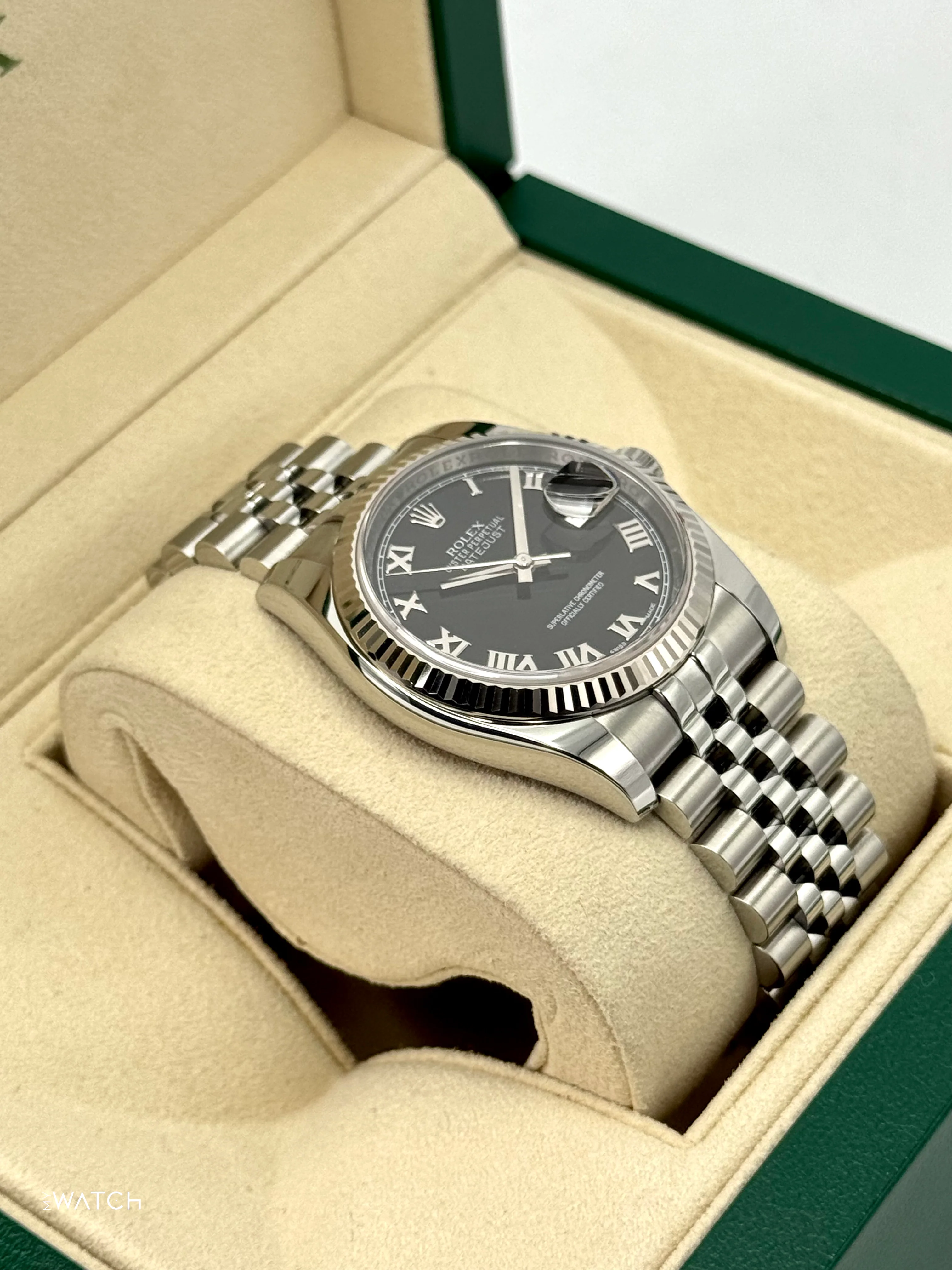 2016 Rolex Datejust 36mm 116234 Stainless Steel Jubilee Black Dial - Image 5