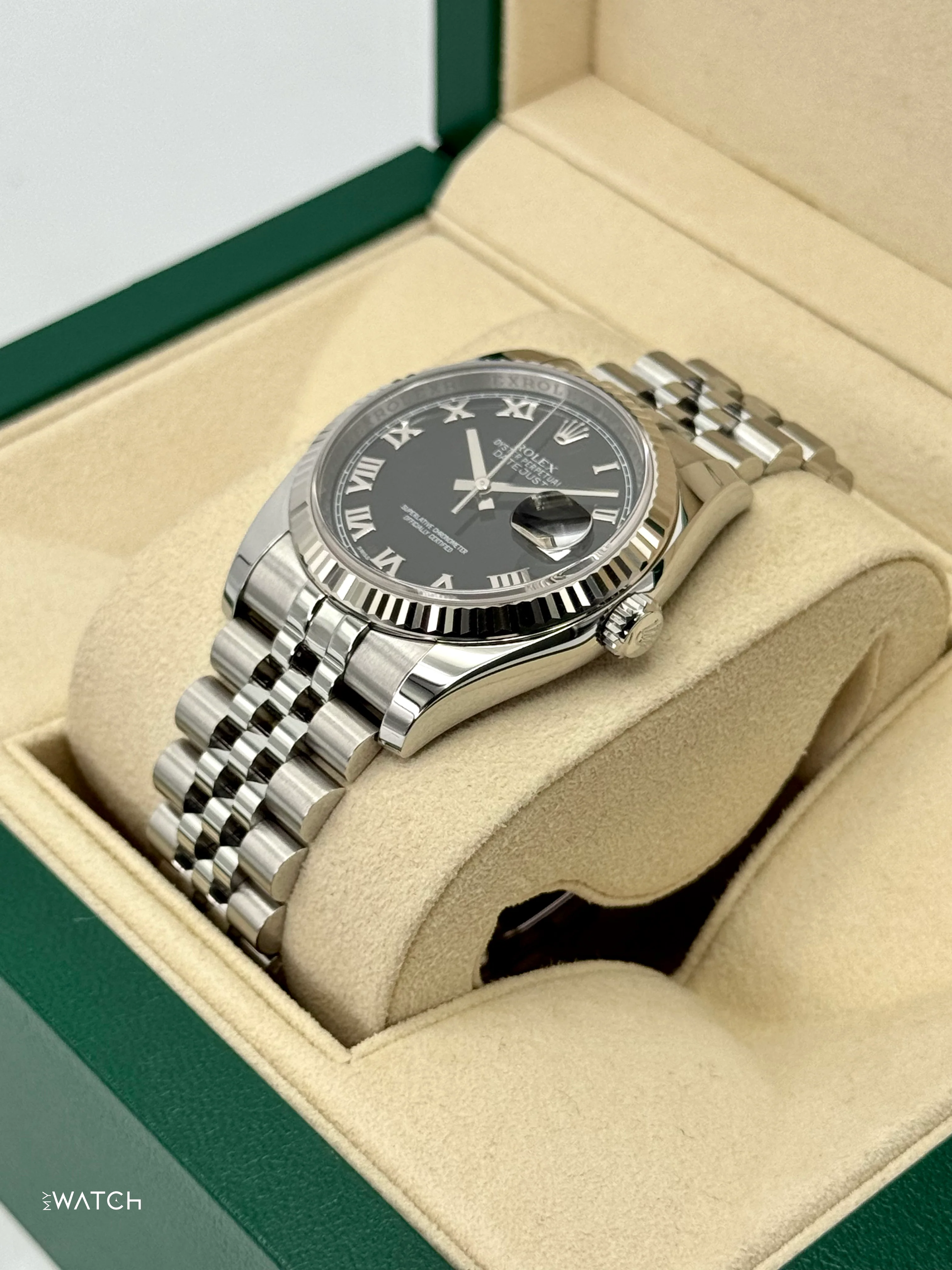 2016 Rolex Datejust 36mm 116234 Stainless Steel Jubilee Black Dial - Image 6