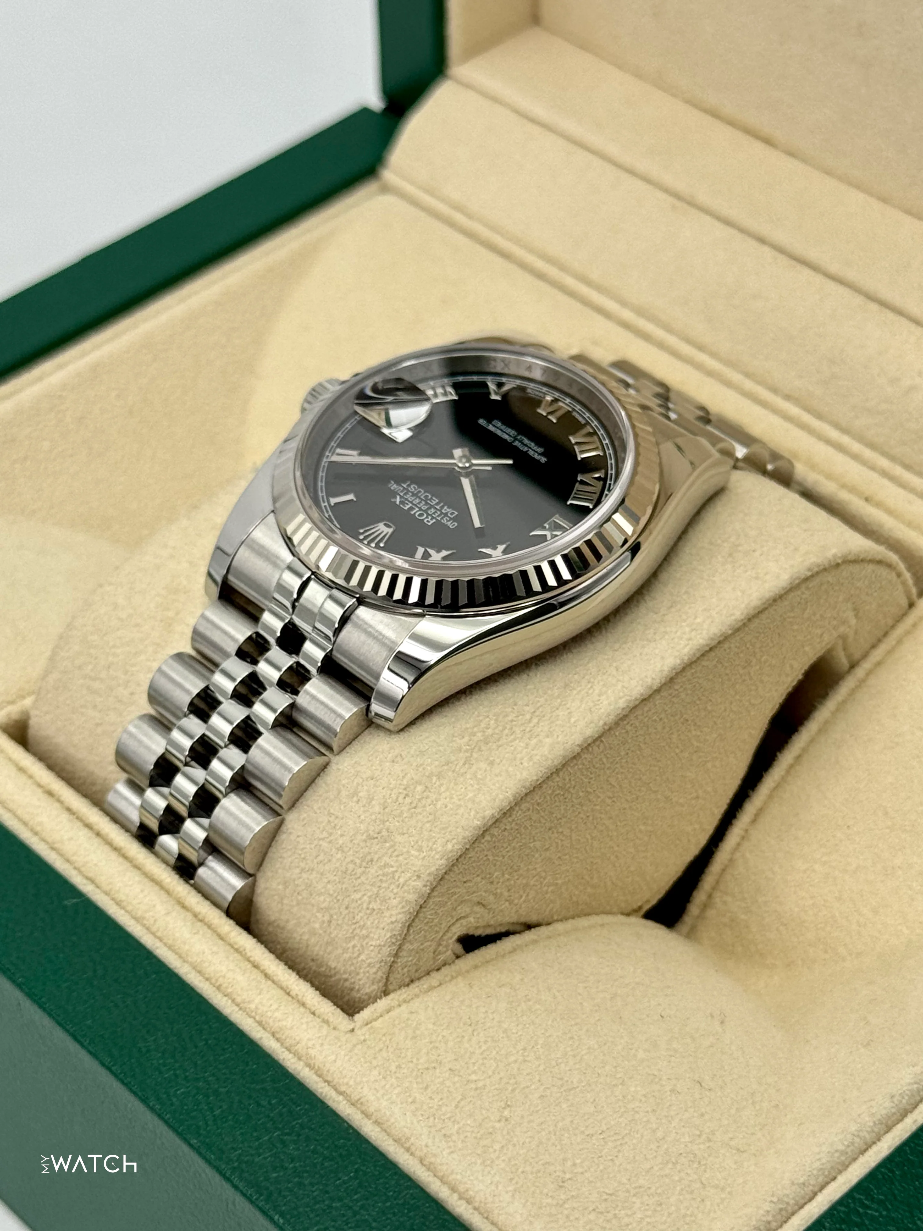 2016 Rolex Datejust 36mm 116234 Stainless Steel Jubilee Black Dial - Image 7