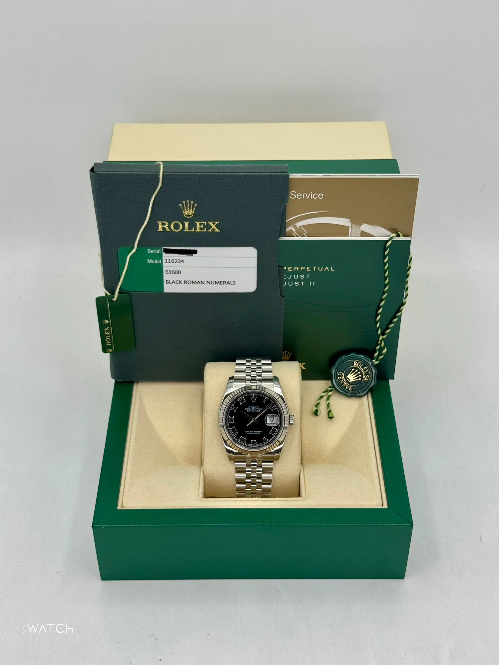 2016 Rolex Datejust 36mm 116234 Stainless Steel Jubilee Black Dial - Image 9