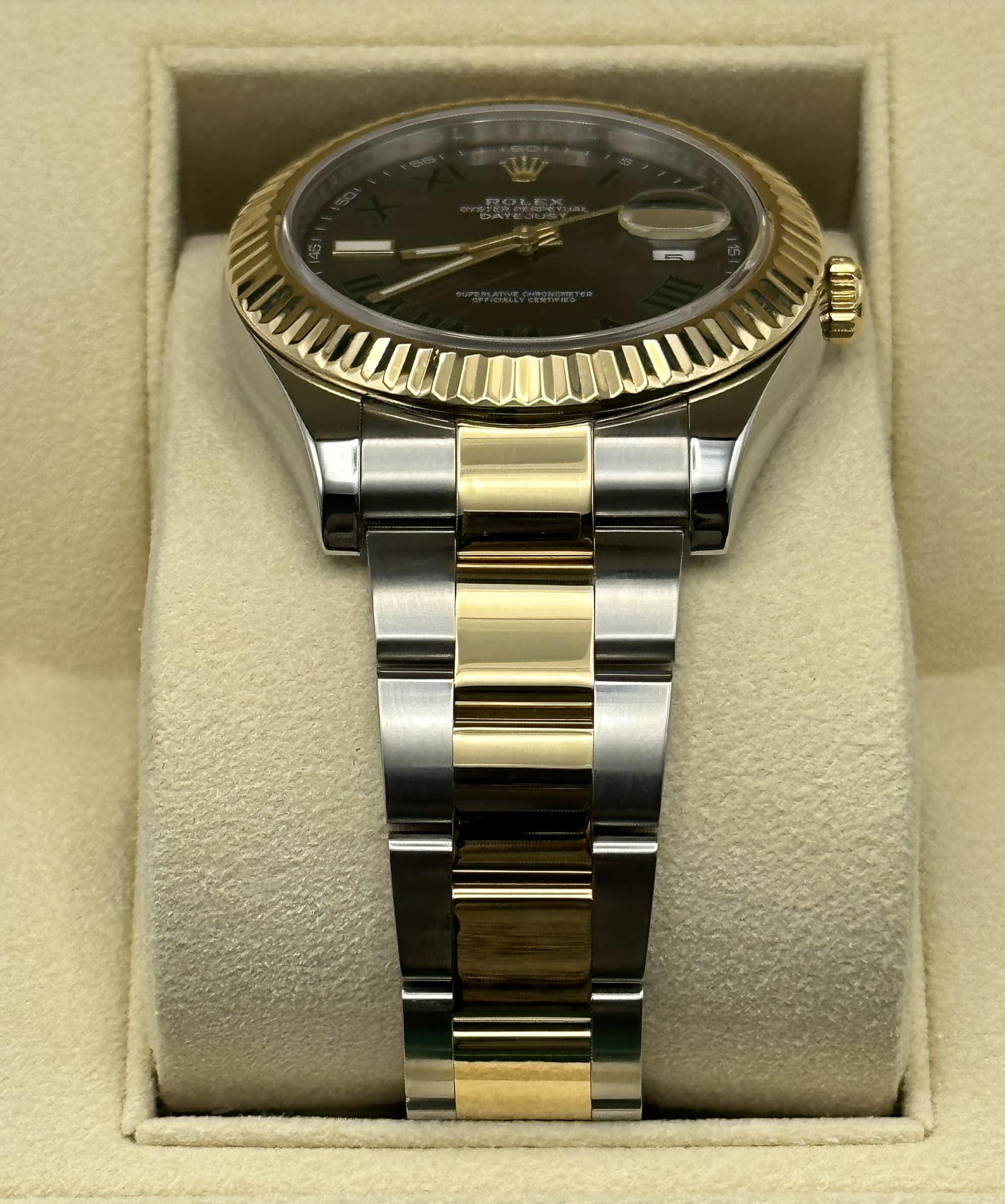 2016 Rolex Datejust 41mm 116333 Two-Tone Oyster Wimbledon Dial - Image 4