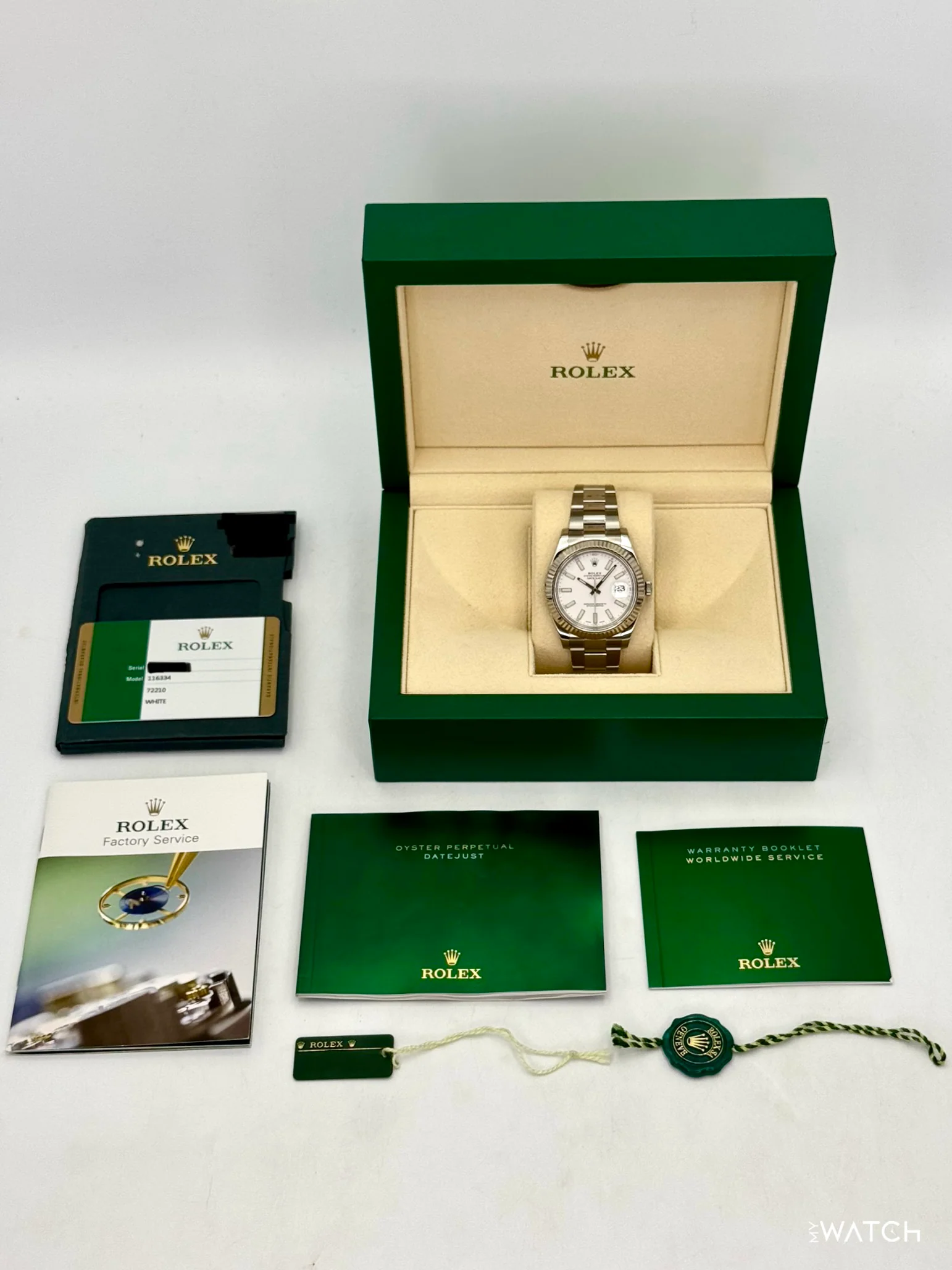 2016 Rolex Datejust II 41mm 116334 Stainless Steel Oyster White Dial - Image 10