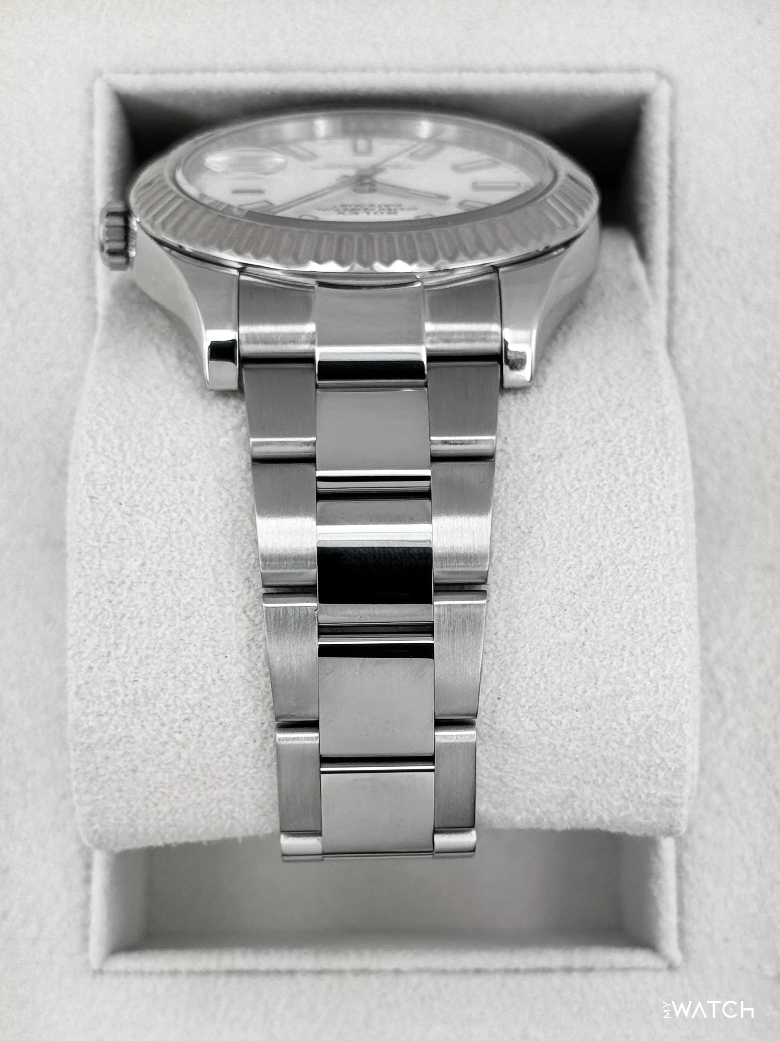 2016 Rolex Datejust II 41mm 116334 Stainless Steel Oyster White Dial - Image 3