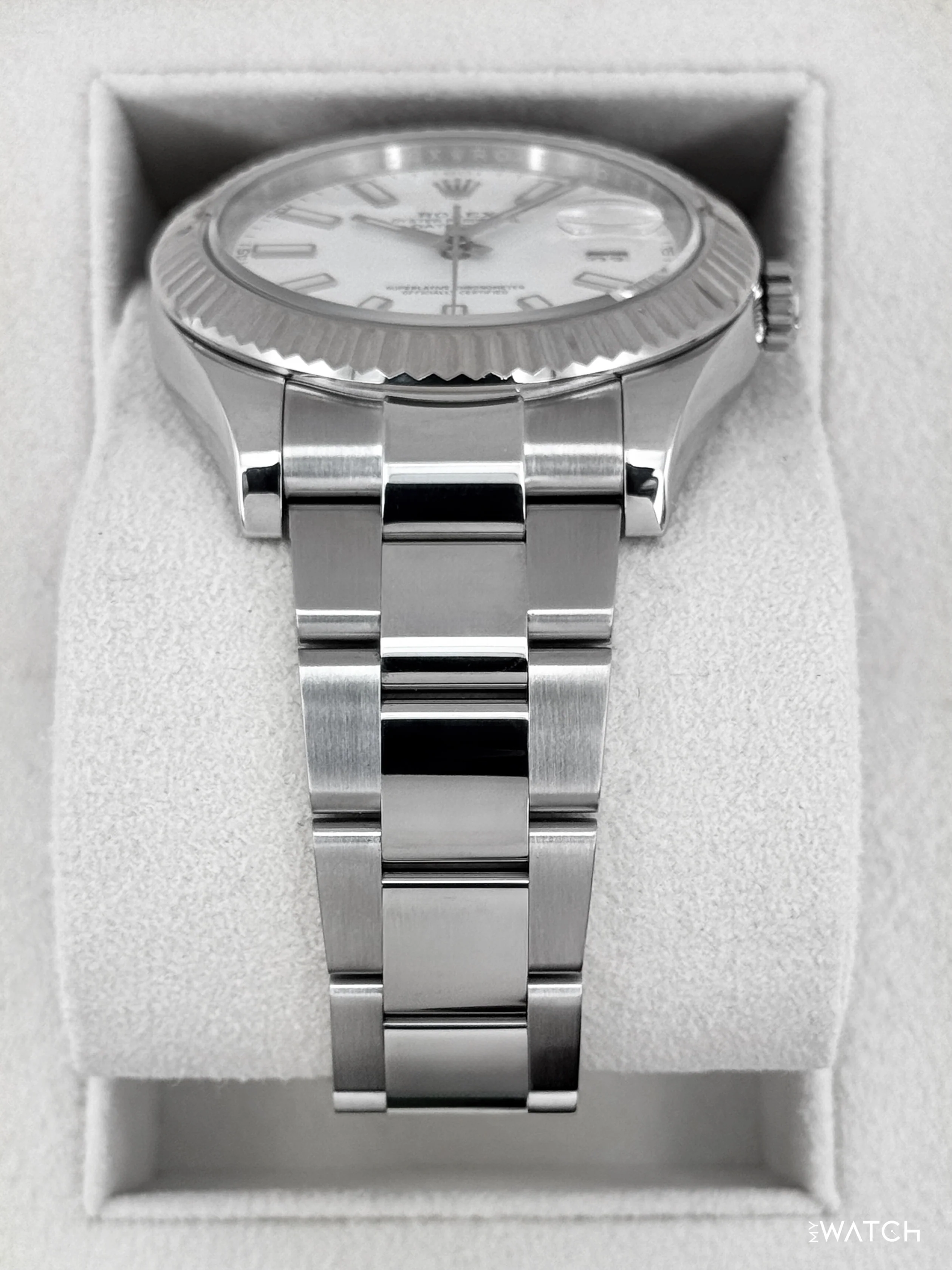 2016 Rolex Datejust II 41mm 116334 Stainless Steel Oyster White Dial - Image 4
