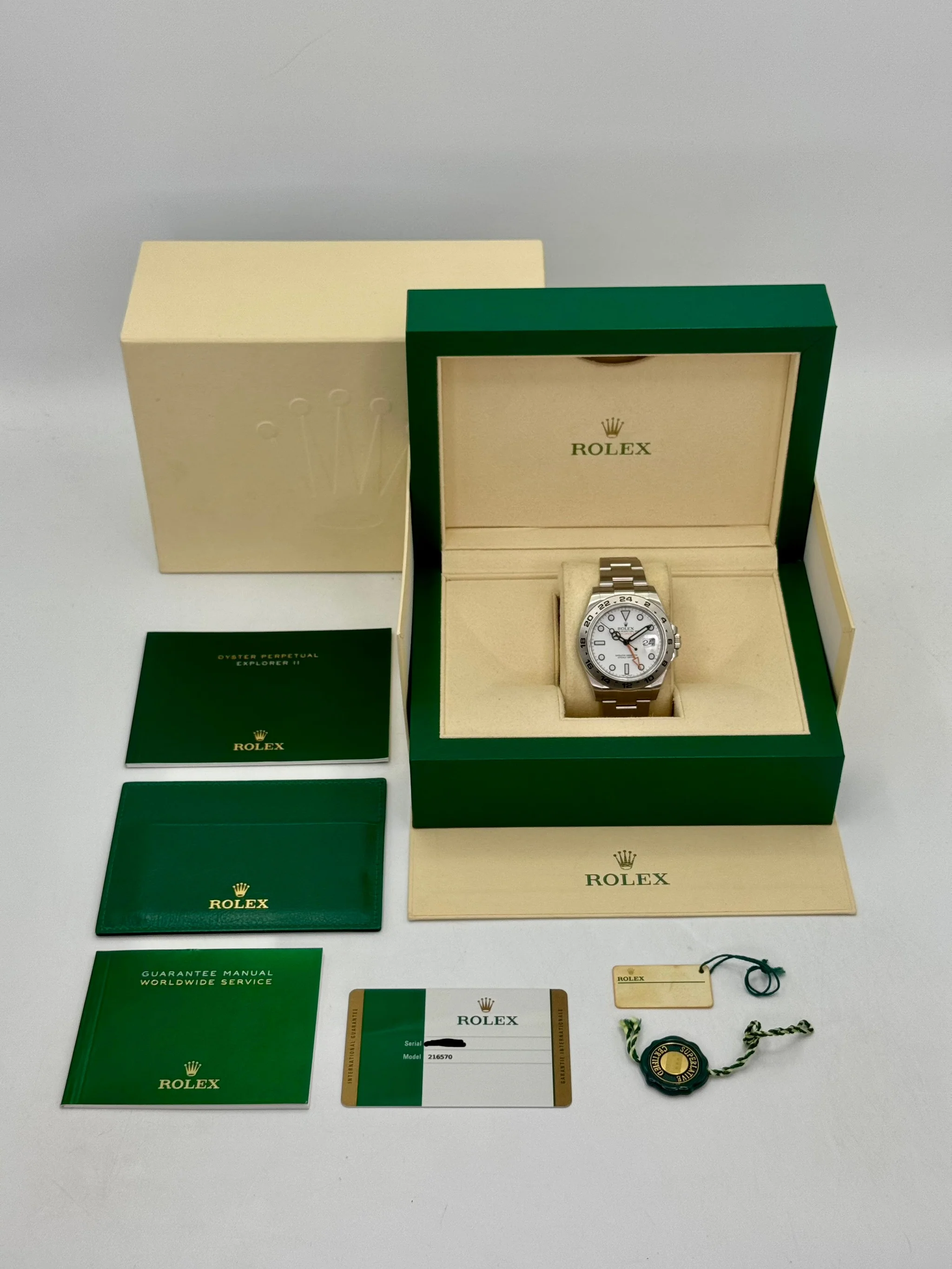 2016 Rolex Explorer II 42mm 216570 Polar White Dial - Image 10