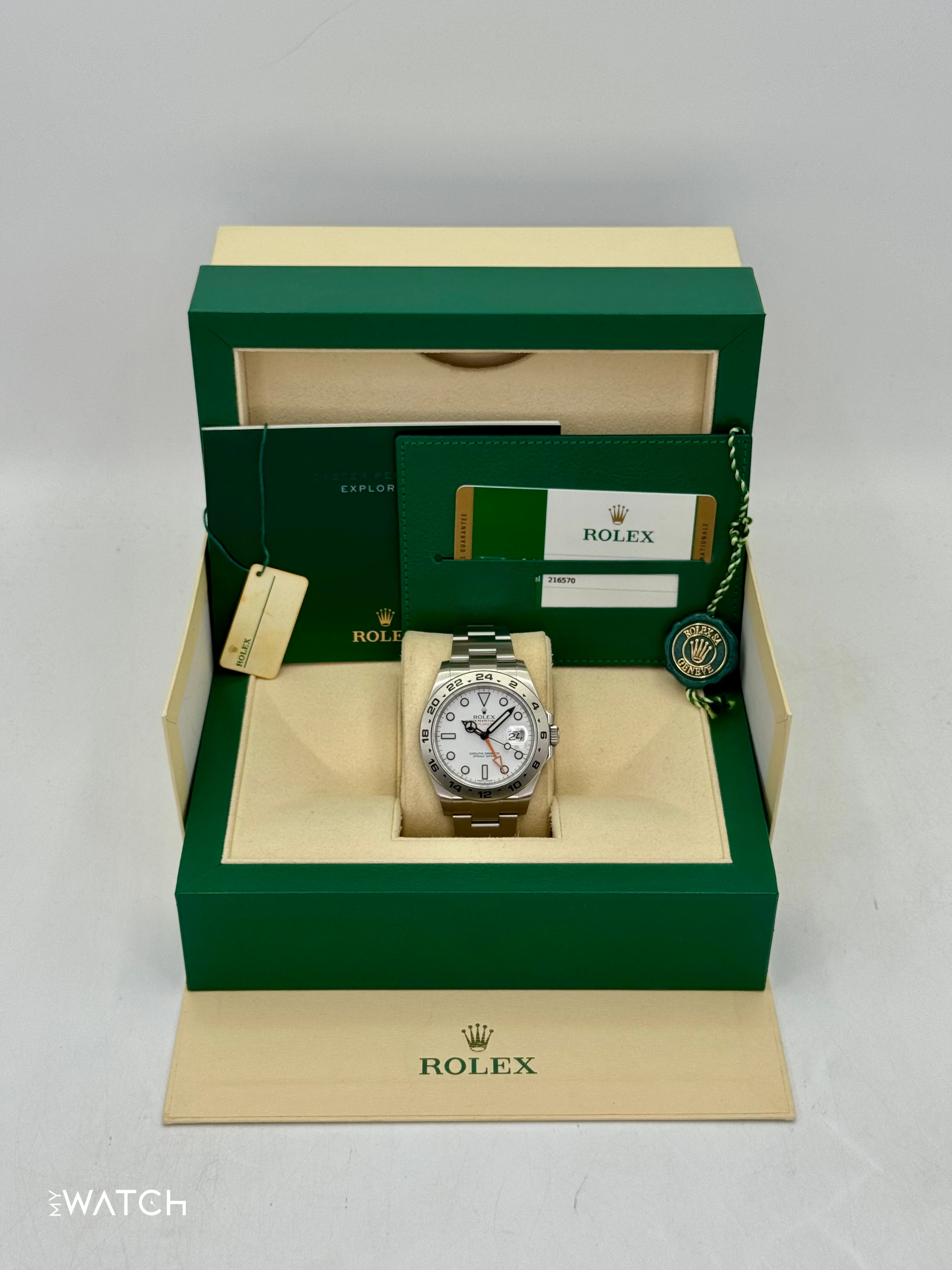 2016 Rolex Explorer II 42mm 216570 Polar White Dial - Image 9
