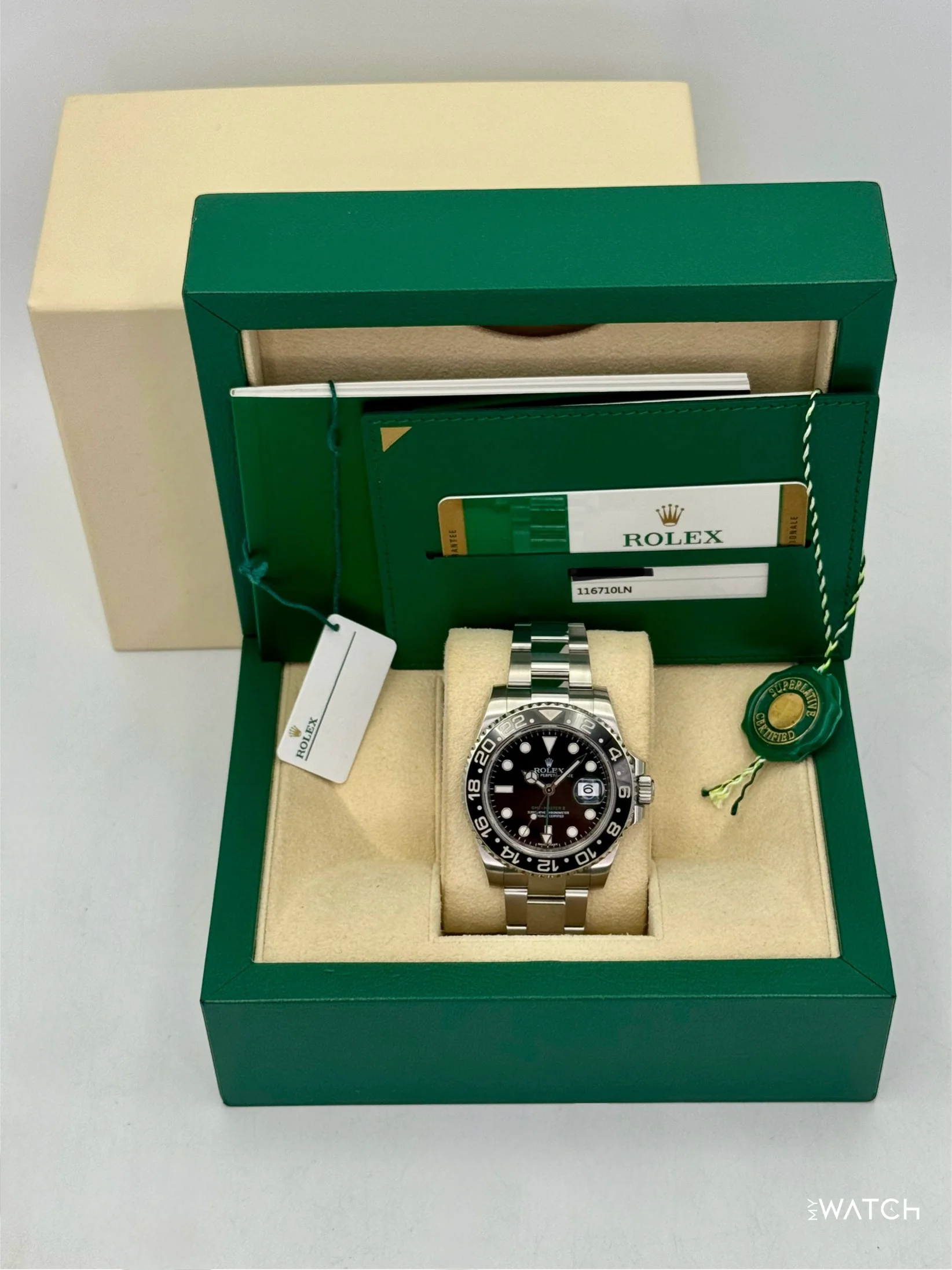 2016 Rolex GMT-Master II 40mm 116710LN Stainless Steel Black Dial - Image 9
