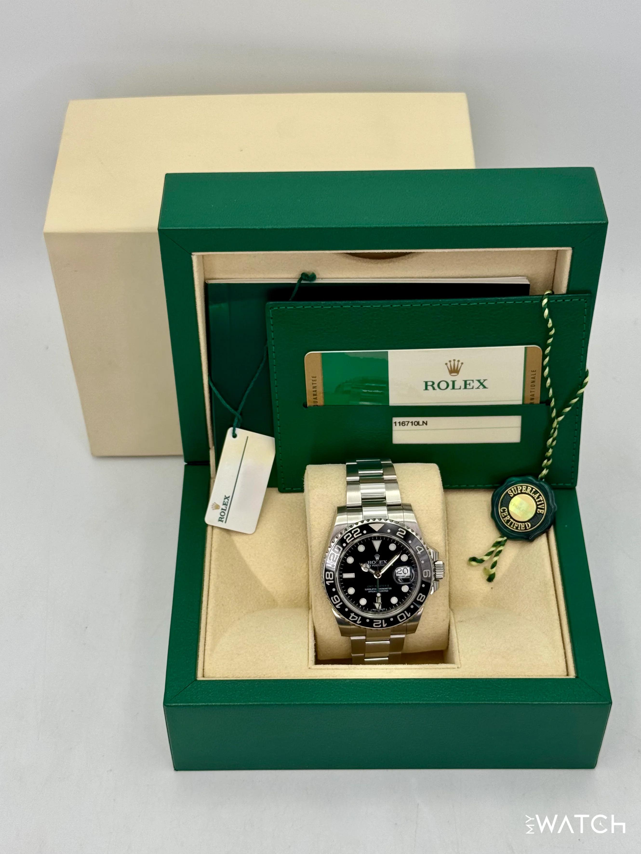 2016 Rolex GMT-Master II 40mm 116710LN Stainless Steel Black Dial - Image 9