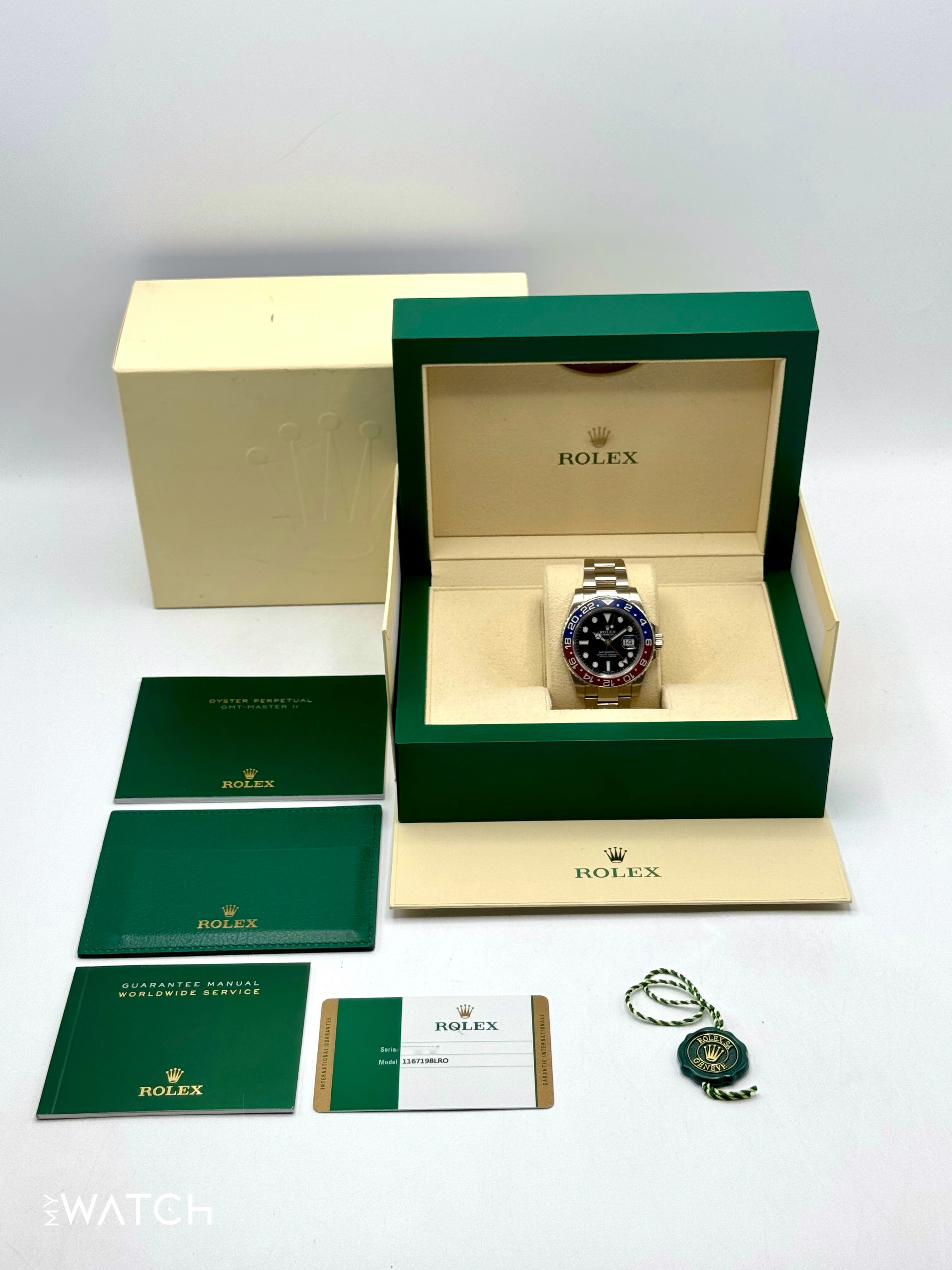 2016 Rolex GMT-Master II "Pepsi" 40mm 116719BLRO White Gold Black Dial - Image 10