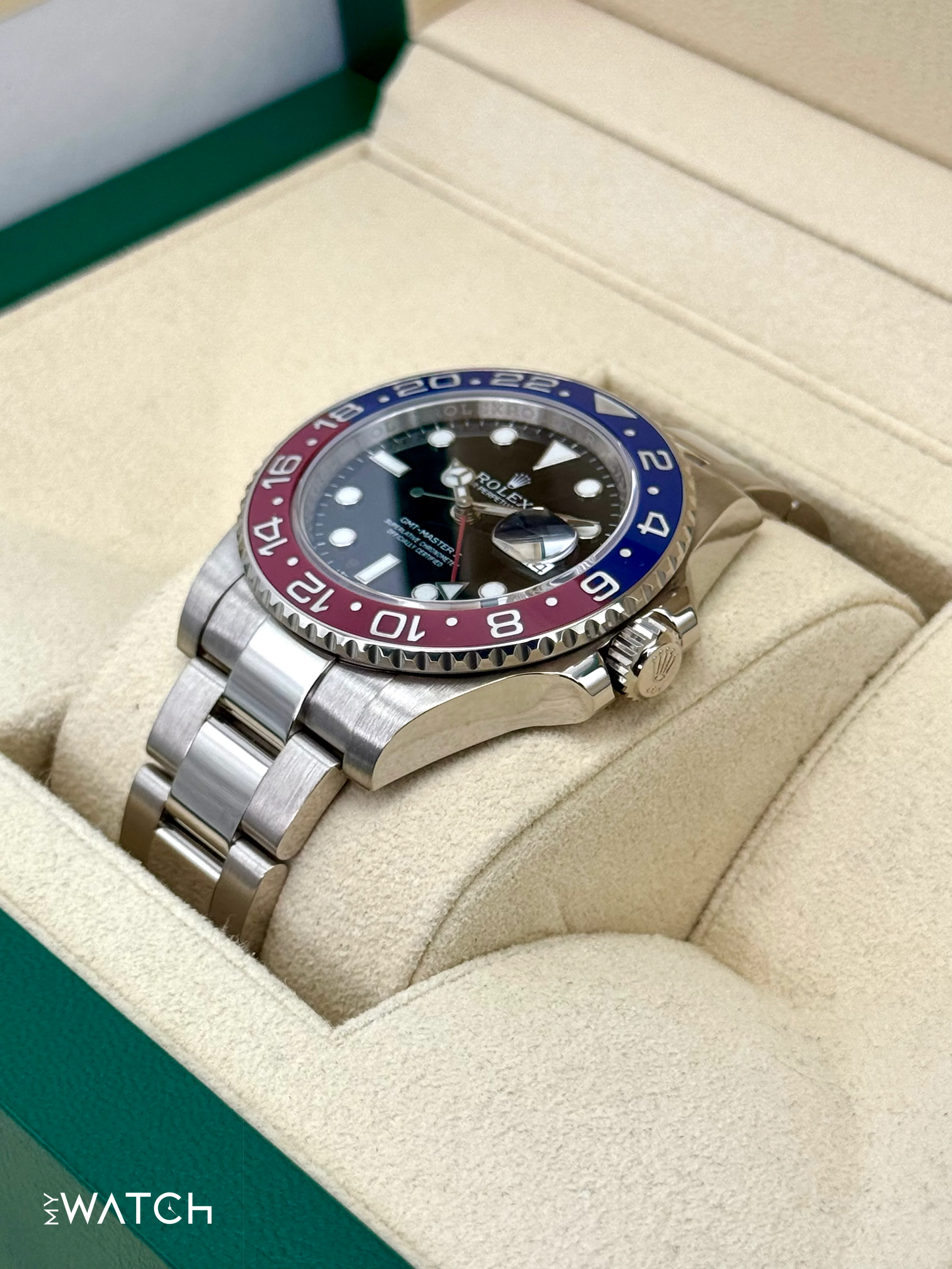 2016 Rolex GMT-Master II "Pepsi" 40mm 116719BLRO White Gold Black Dial - Image 5