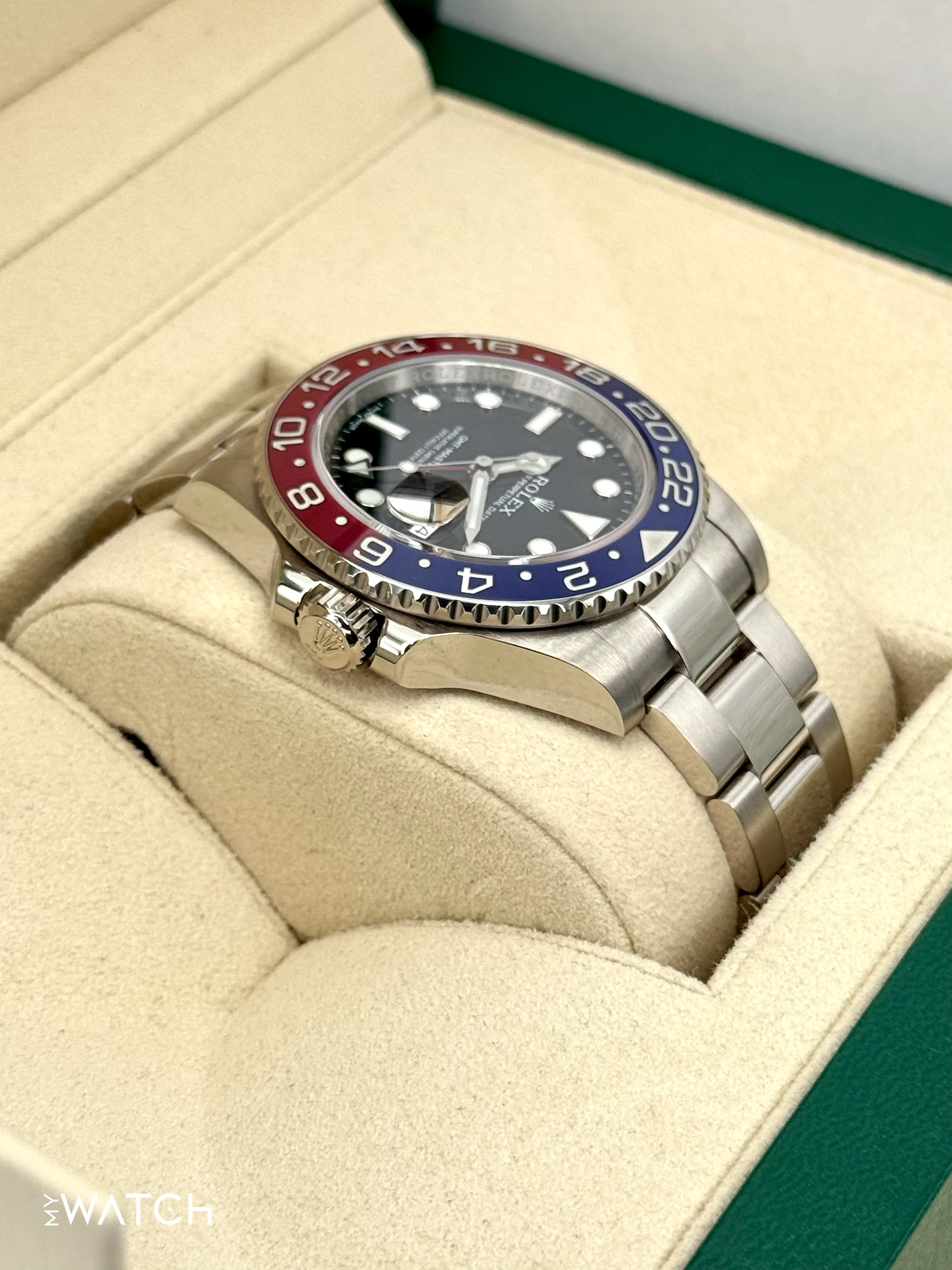 2016 Rolex GMT-Master II "Pepsi" 40mm 116719BLRO White Gold Black Dial - Image 8