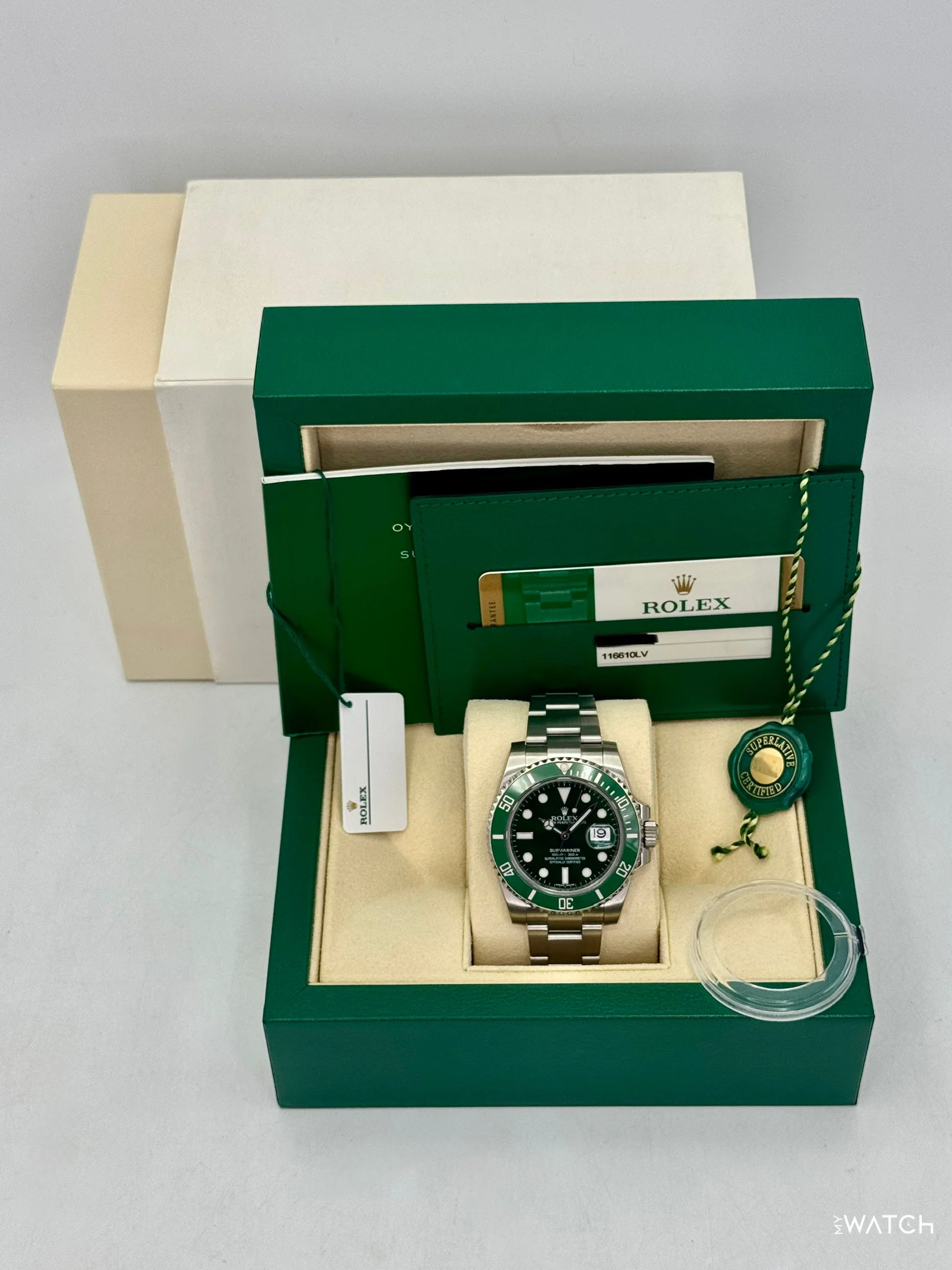 2016 Rolex Submariner “Hulk” 40mm 116610LV Green Dial (STICKERED) - Image 9