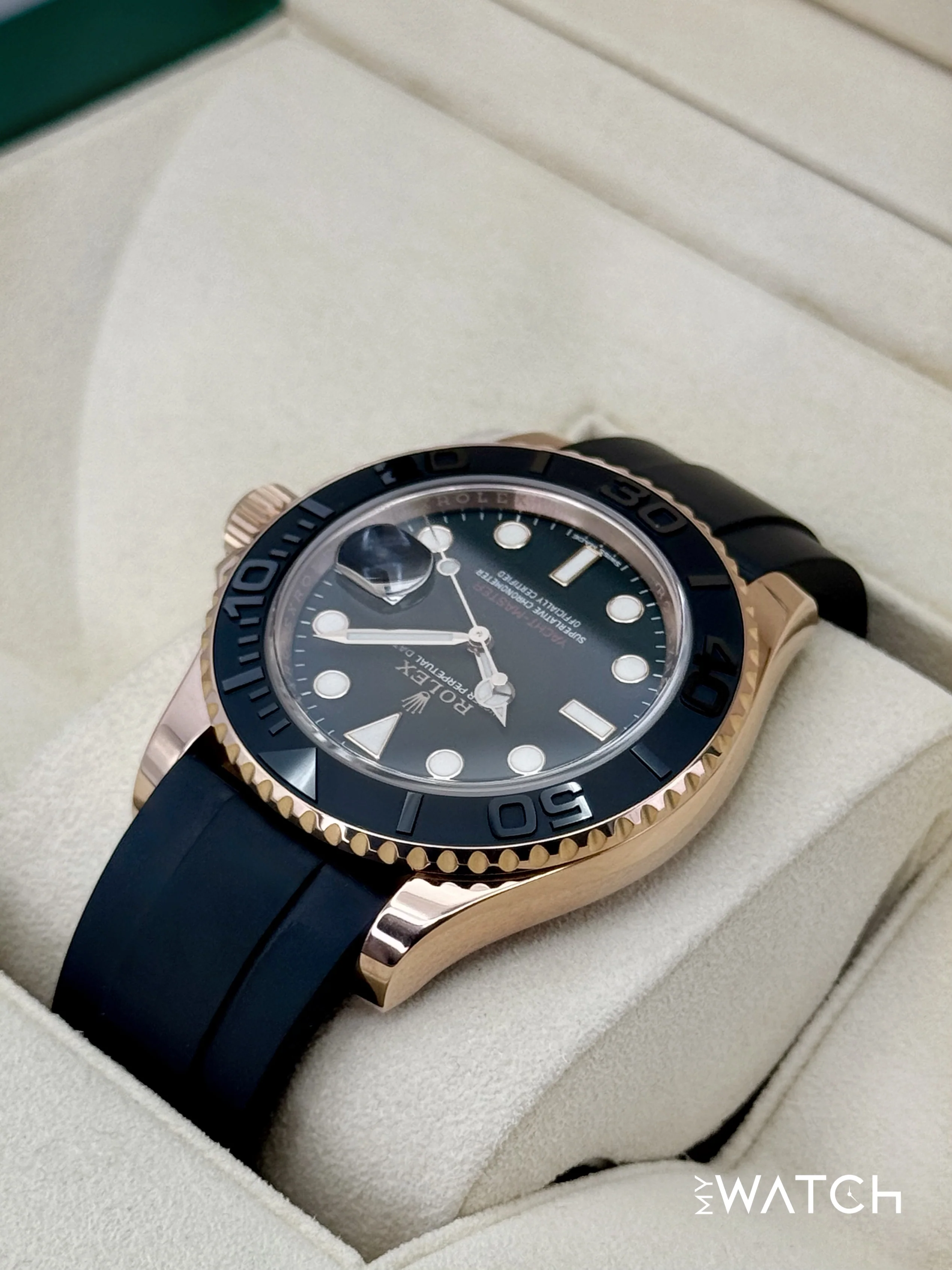 2016 Rolex Yacht-Master 40mm 116655 Rose Gold Oysterflex Black Dial - Image 7