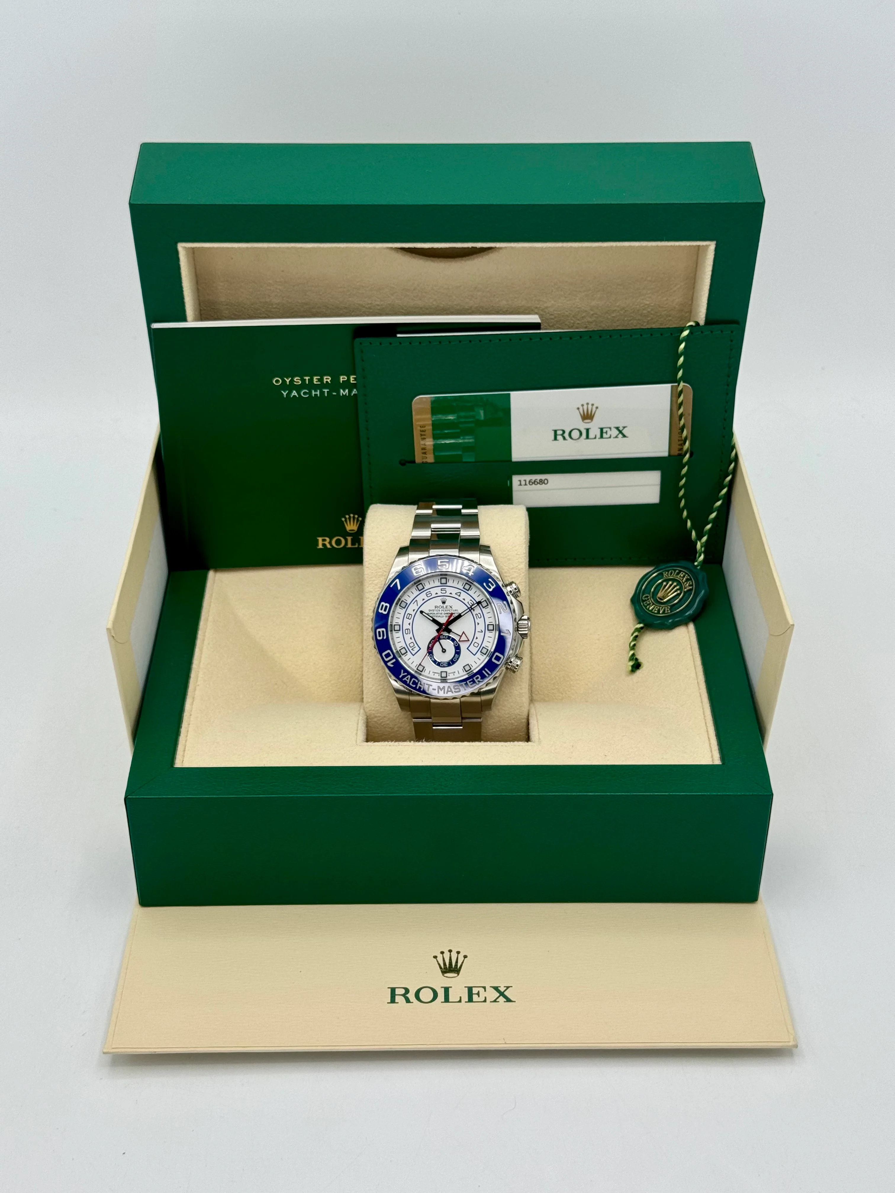 2016 Rolex Yacht-Master II 44mm 116680 Stainless Steel White Dial - Image 11