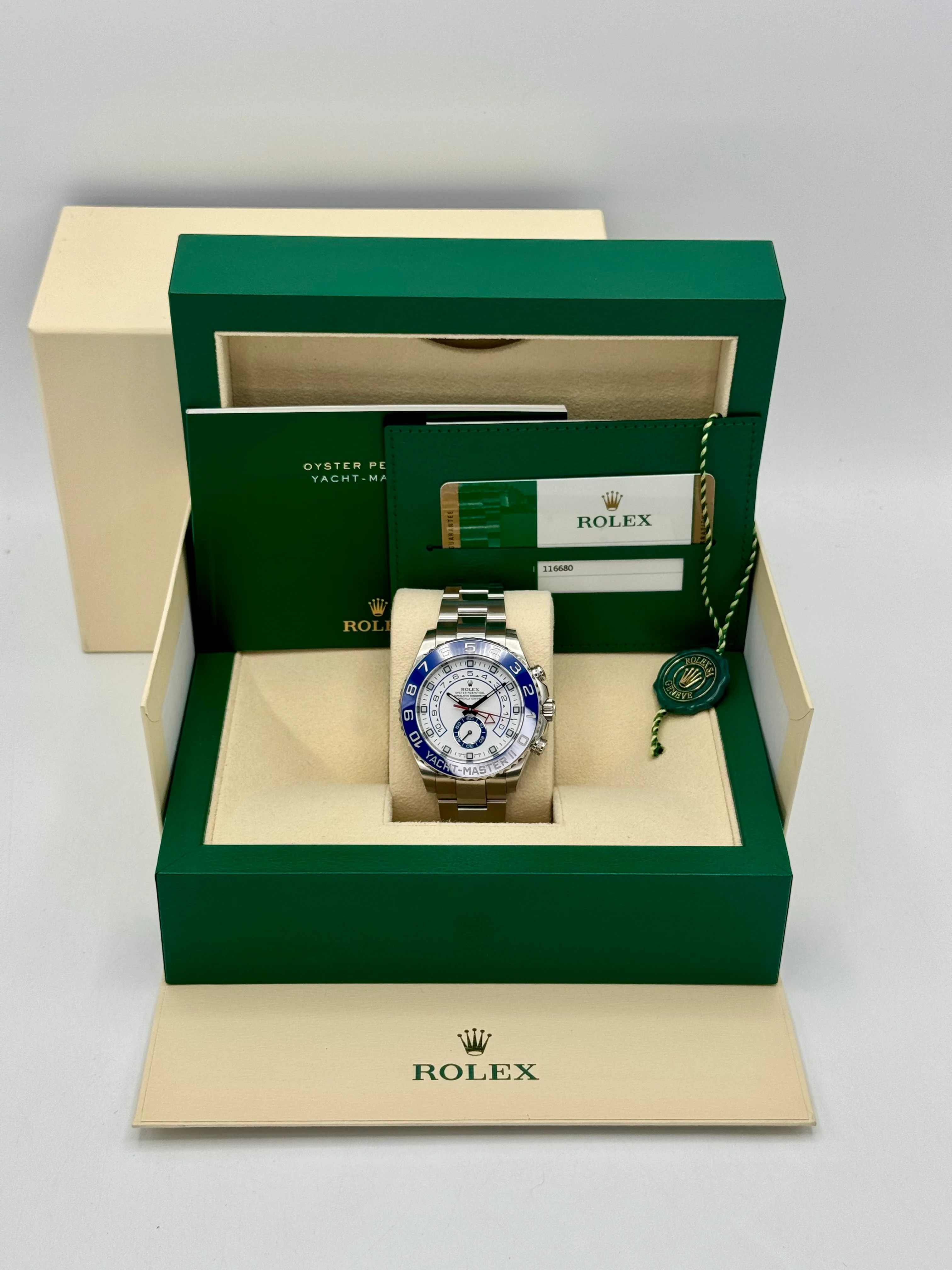 2016 Rolex Yacht-Master II 44mm 116680 Stainless Steel White Dial - Image 12