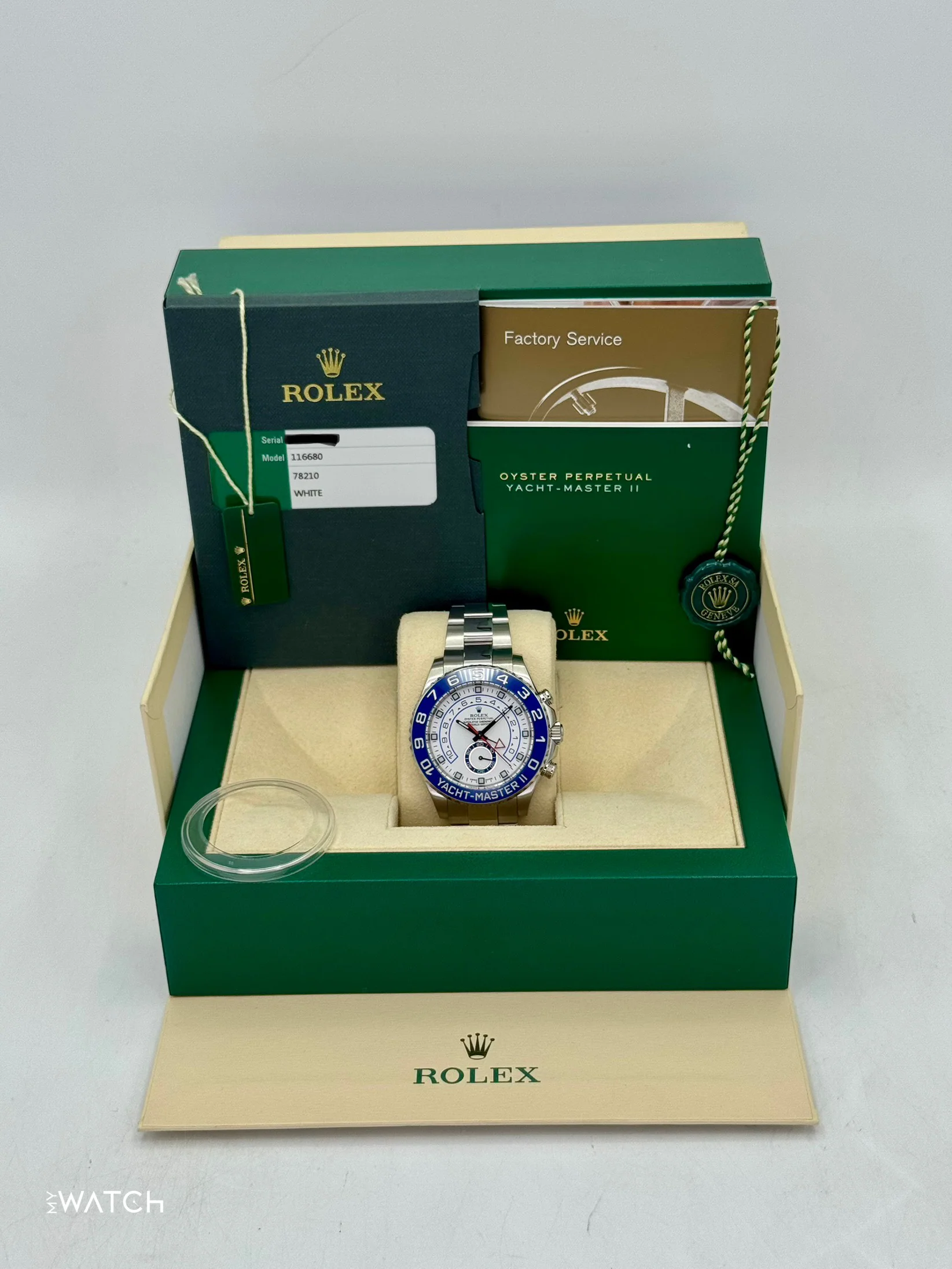 2016 Rolex Yacht-Master II 44mm 116680 Stainless Steel White Dial - Image 9