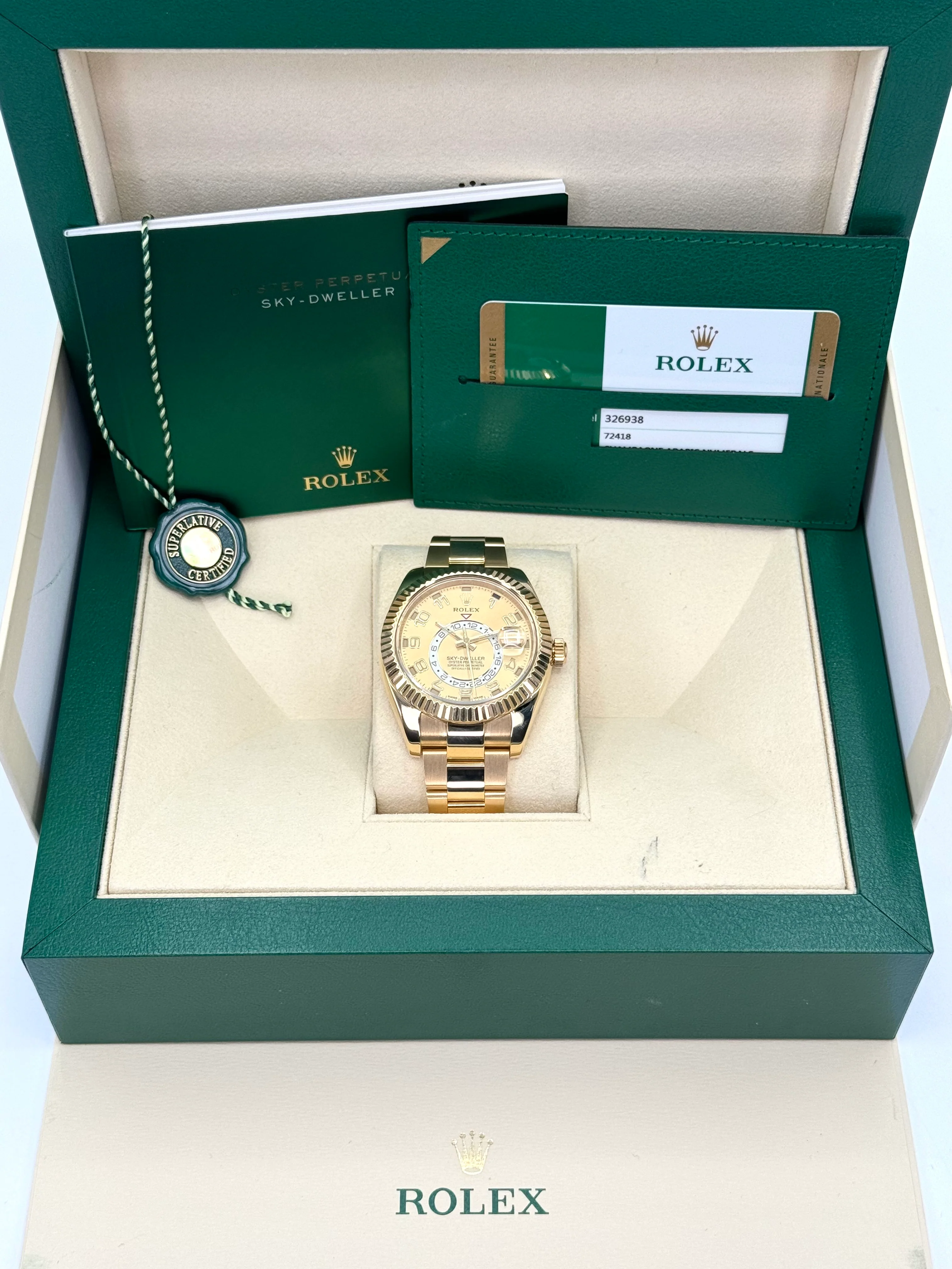 2016 Sky-Dweller 42mm 326938 Yellow Gold Oyster Champagne Dial - Image 11