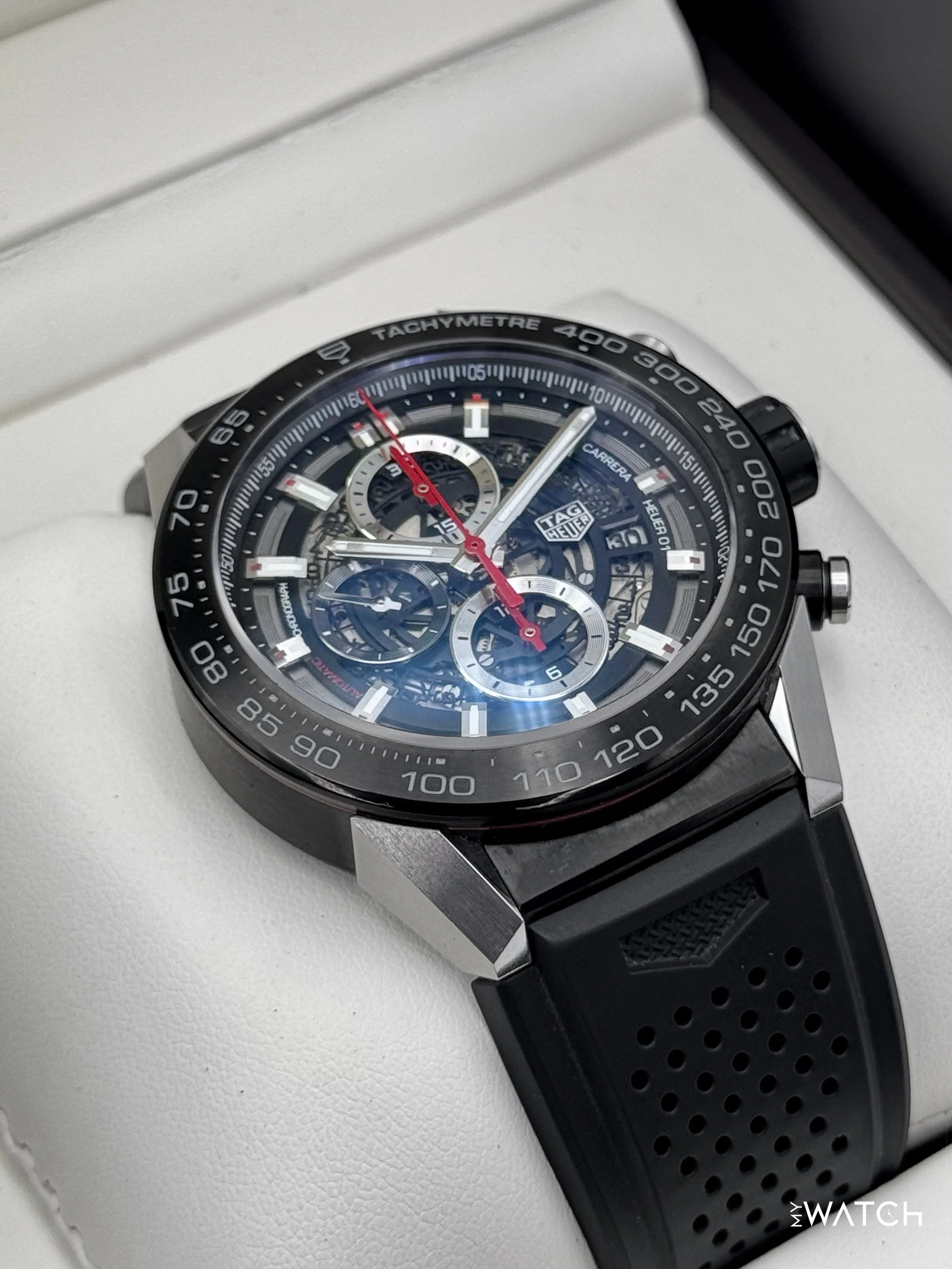 2016 TAG Heuer Calibre Heuer 01 Chronograph 45mm CAR2A1Z Skeletonized Dial - Image 6