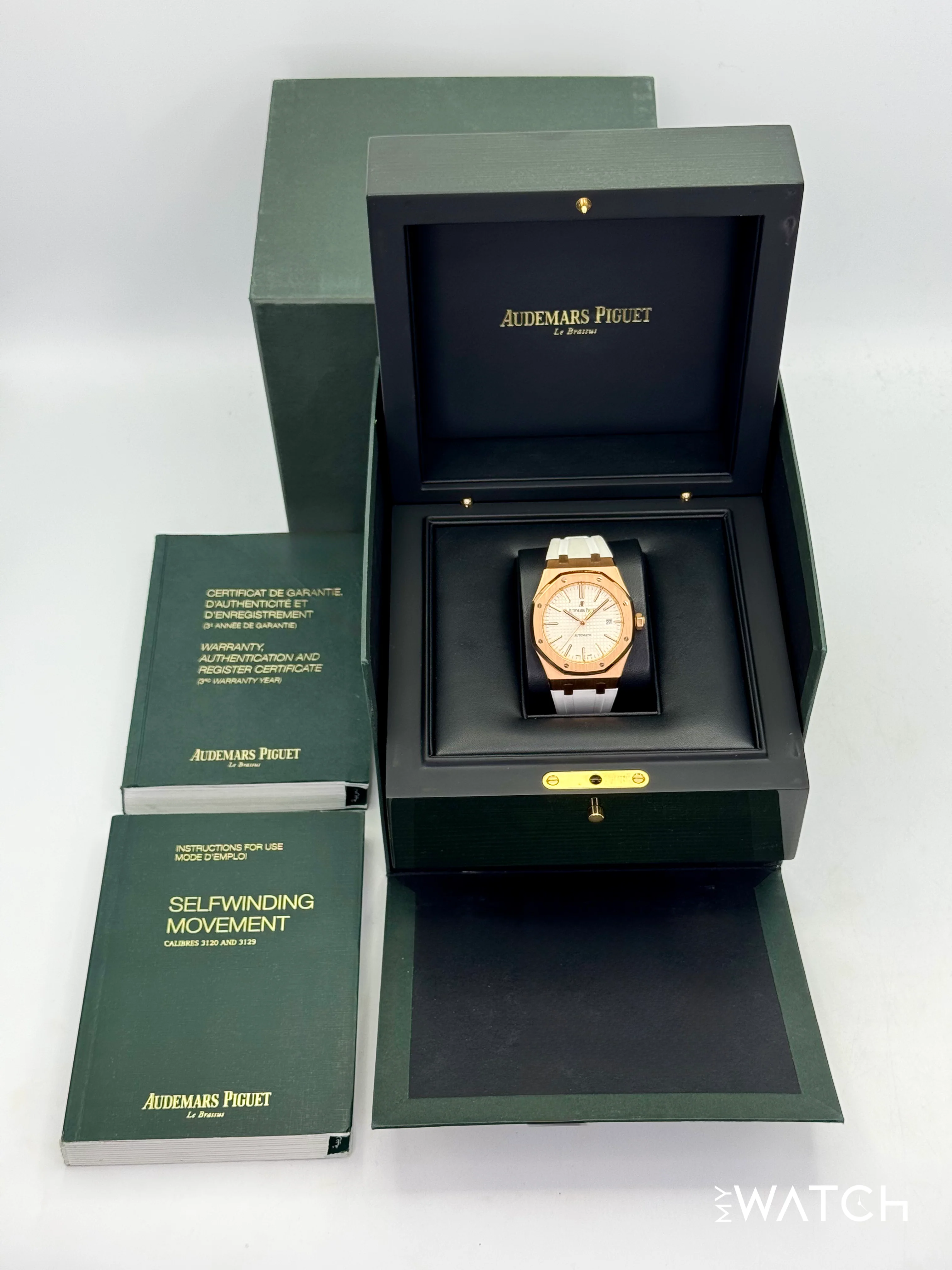 2017 Audemars Piguet Royal Oak 41mm 15400OR Rose Gold White Dial - Image 10
