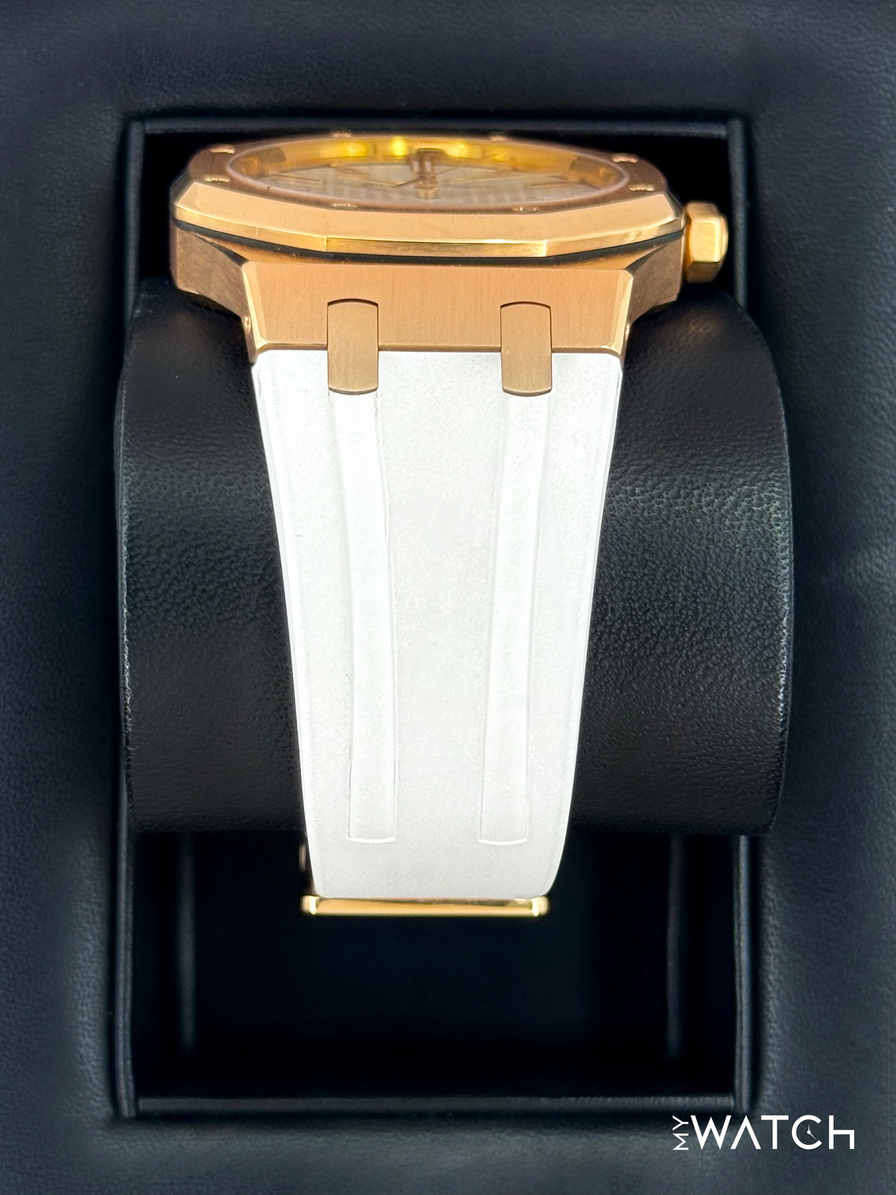 2017 Audemars Piguet Royal Oak 41mm 15400OR Rose Gold White Dial - Image 3