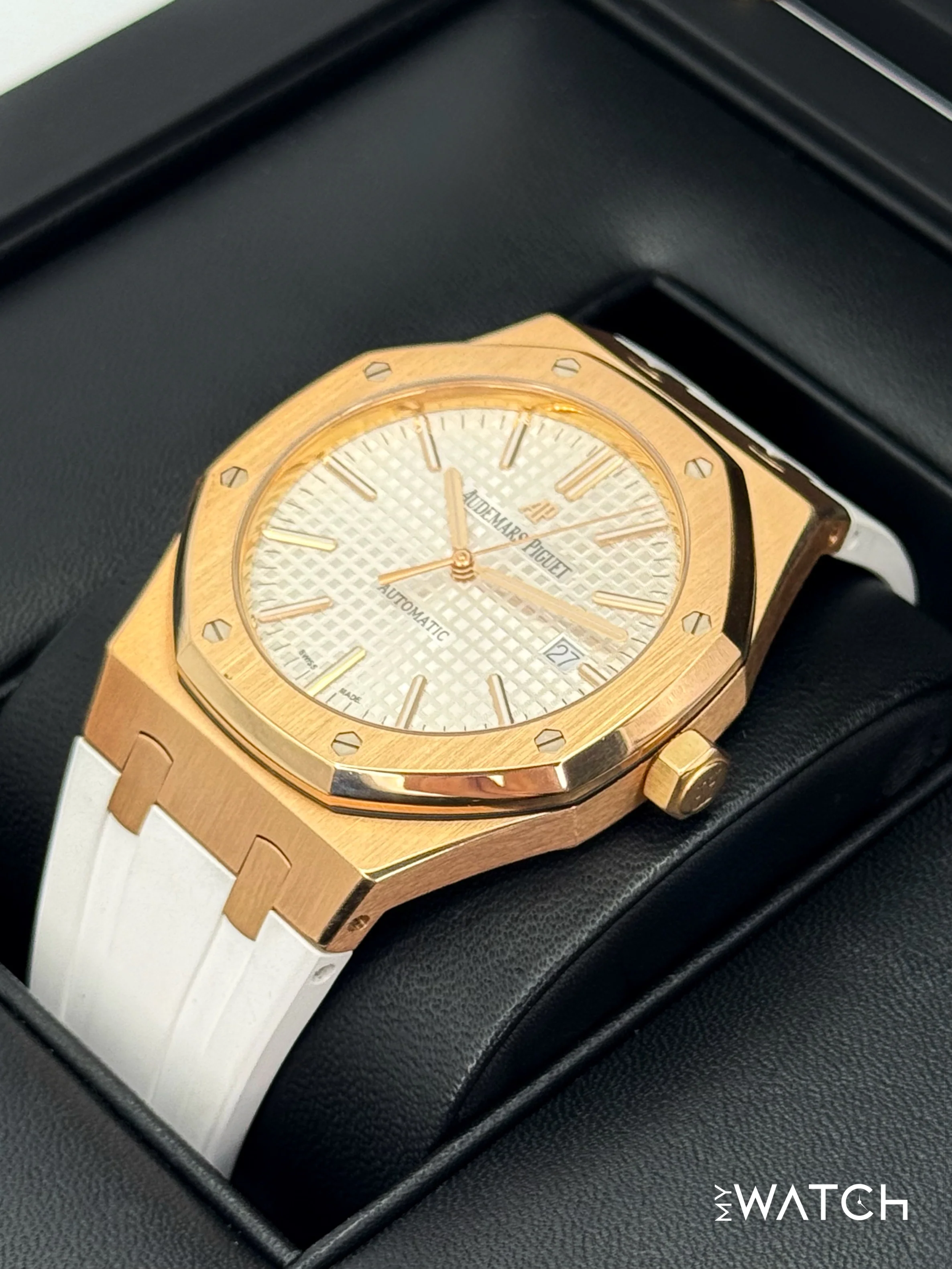 2017 Audemars Piguet Royal Oak 41mm 15400OR Rose Gold White Dial - Image 5