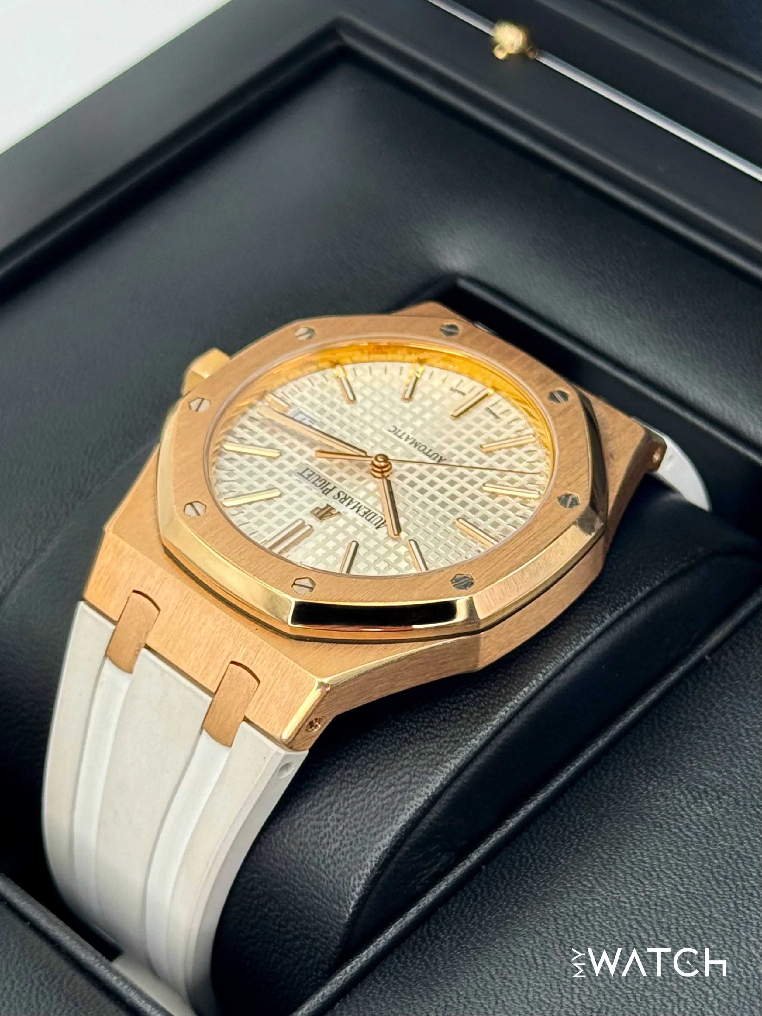 2017 Audemars Piguet Royal Oak 41mm 15400OR Rose Gold White Dial - Image 7