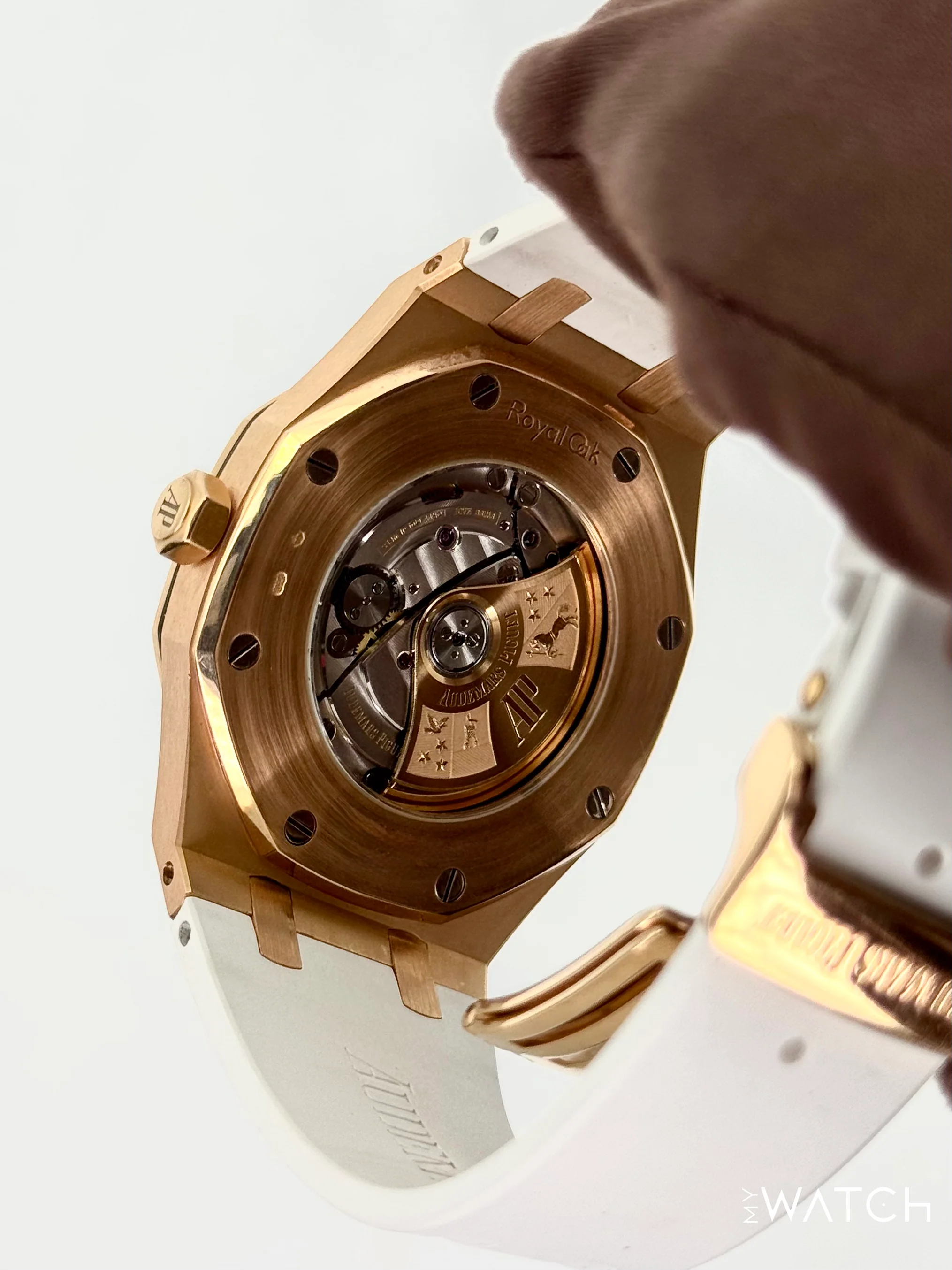 2017 Audemars Piguet Royal Oak 41mm 15400OR Rose Gold White Dial - Image 9