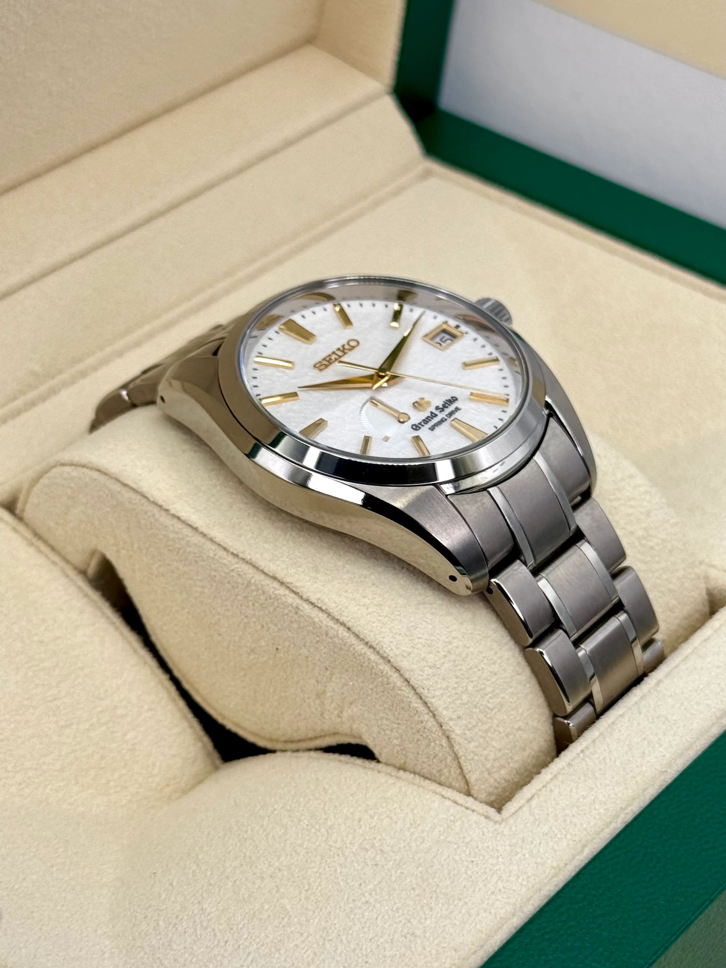 2017 Grand Seiko Spring Drive 40mm SBGA059 Titanium White Dial - Image 6