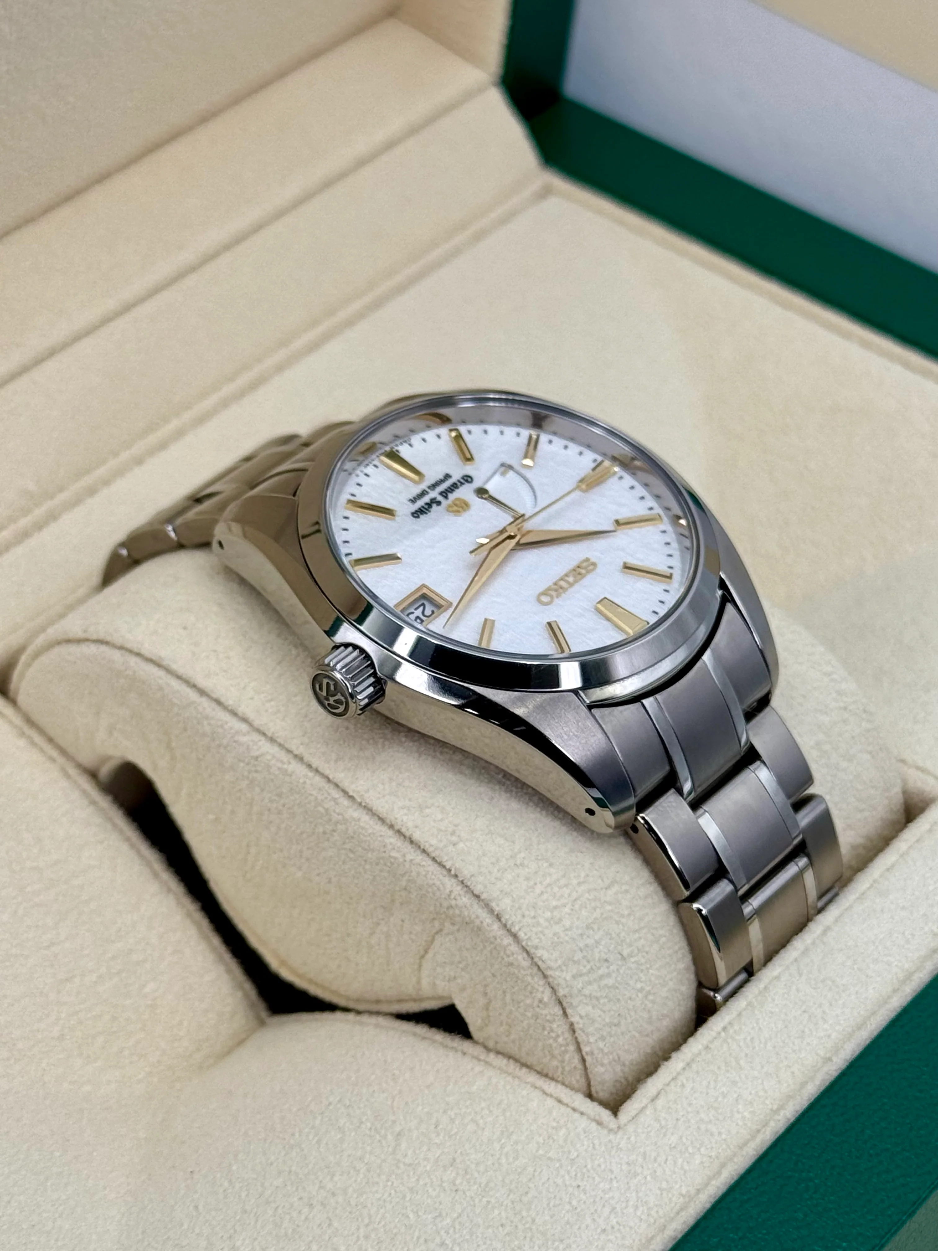 2017 Grand Seiko Spring Drive 40mm SBGA059 Titanium White Dial - Image 8