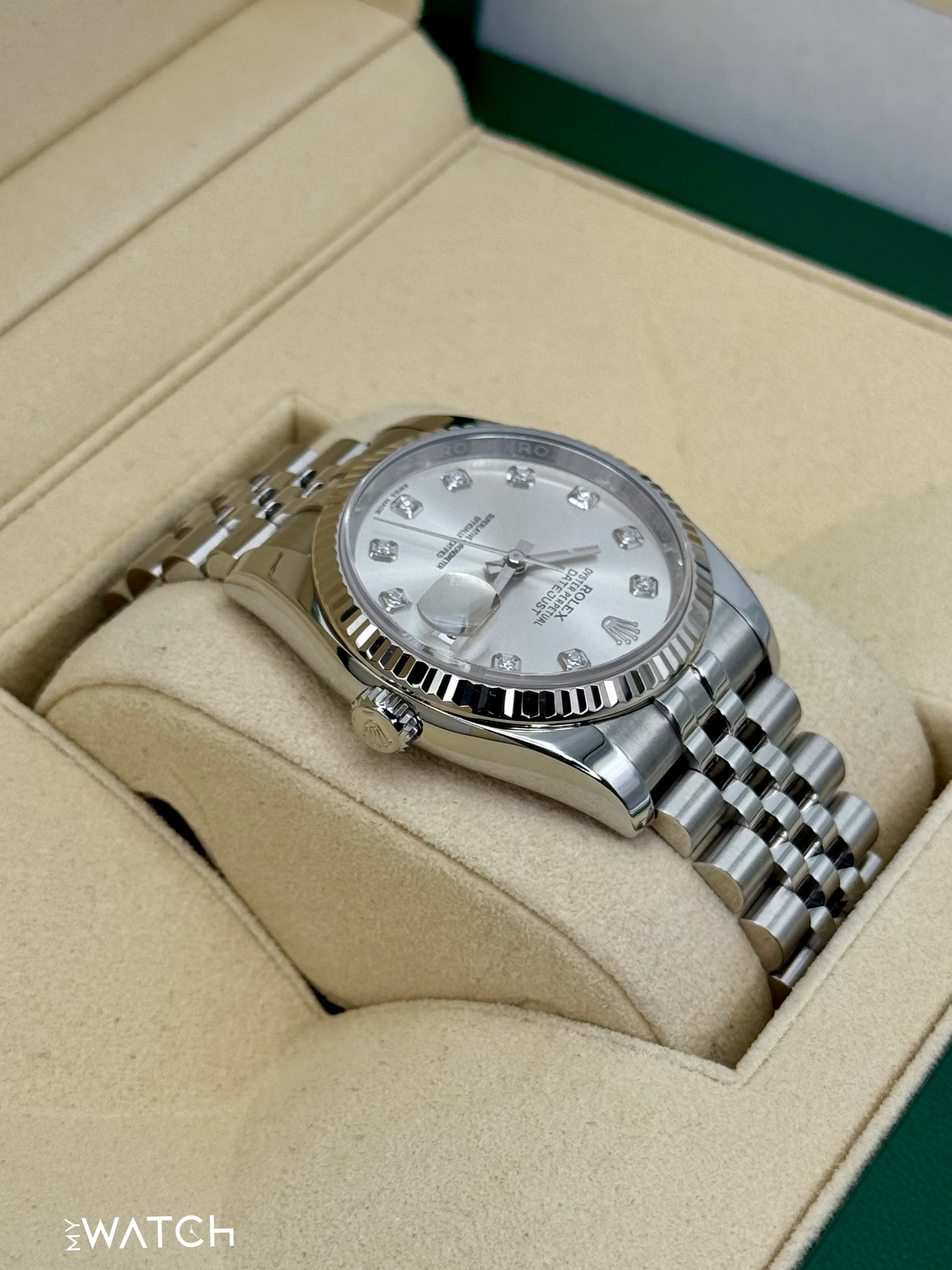 2017 Rolex Datejust 36mm 116234 Stainless Steel Jubilee Silver Diamond Dial - Image 8