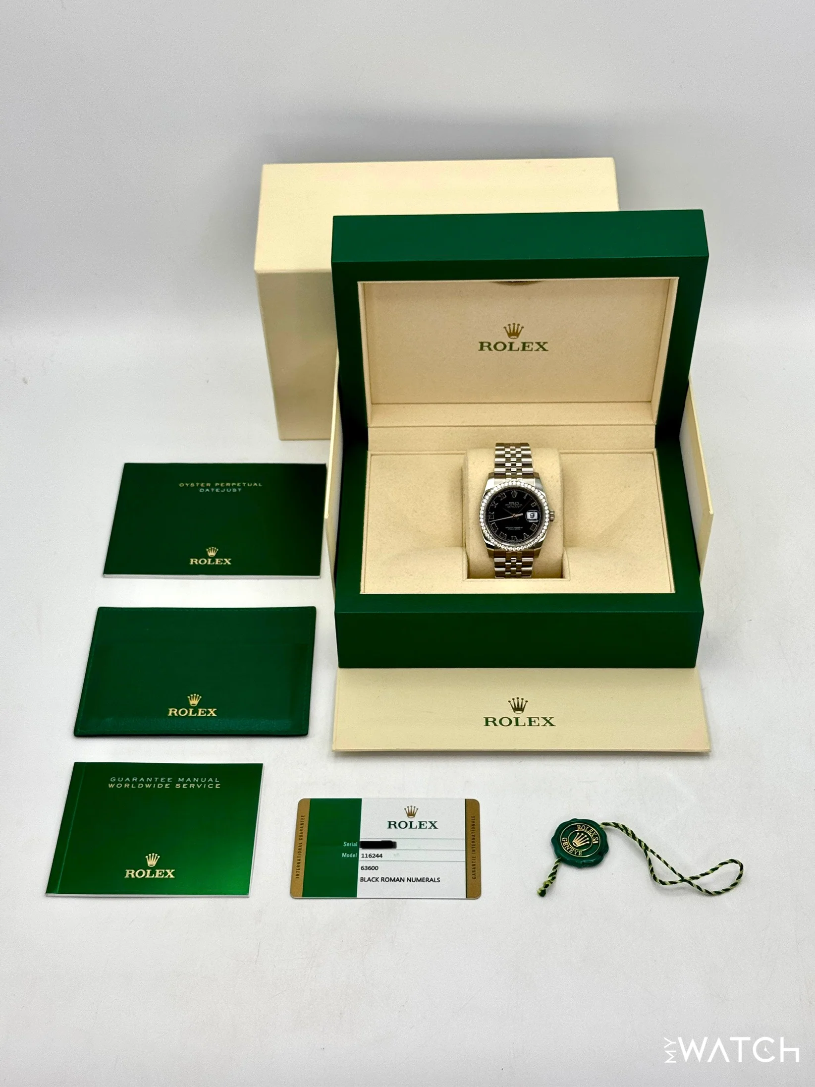 2017 Rolex Datejust 36mm 116244 Stainless Steel Jubilee Black Dial - Image 10