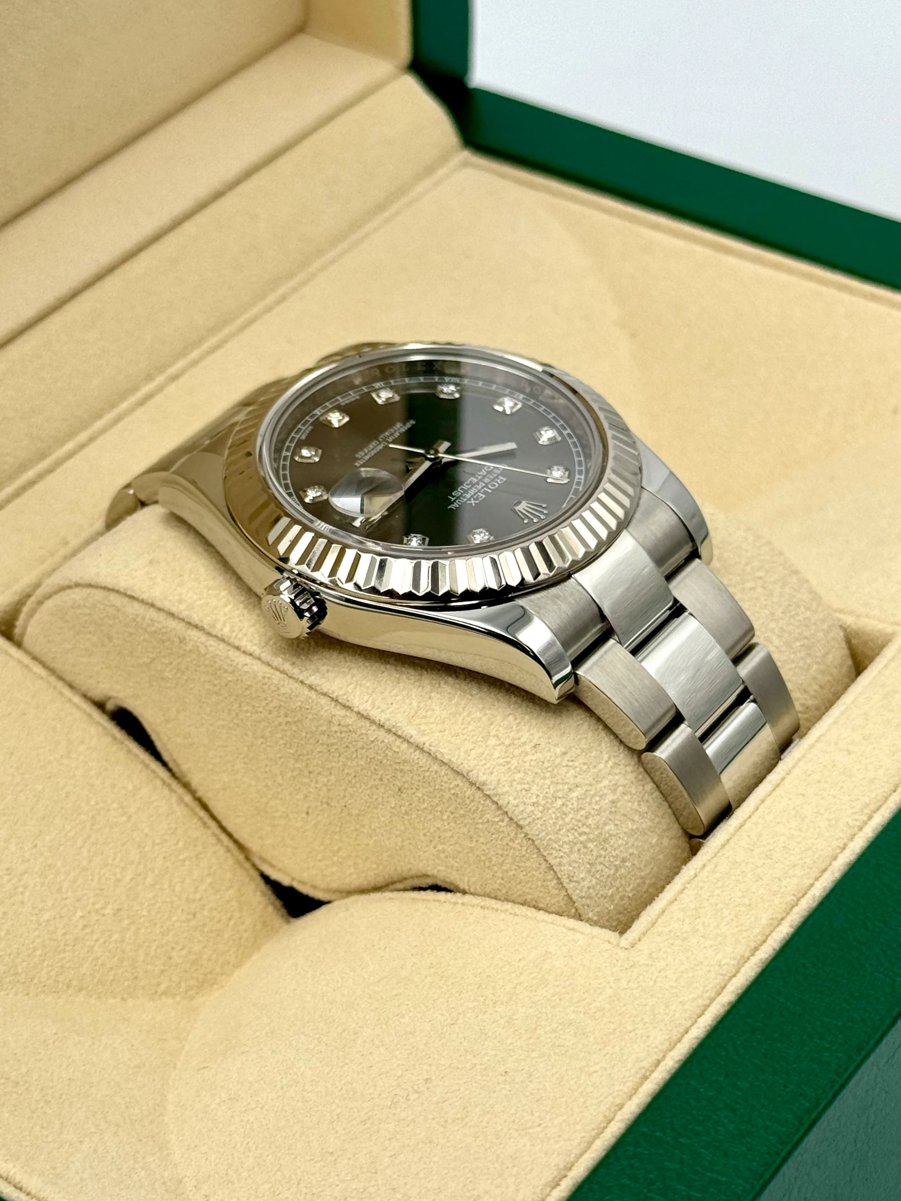 2017 Rolex Datejust II 41mm Oyster Rhodium Diamond Dial 116334 - Image 8