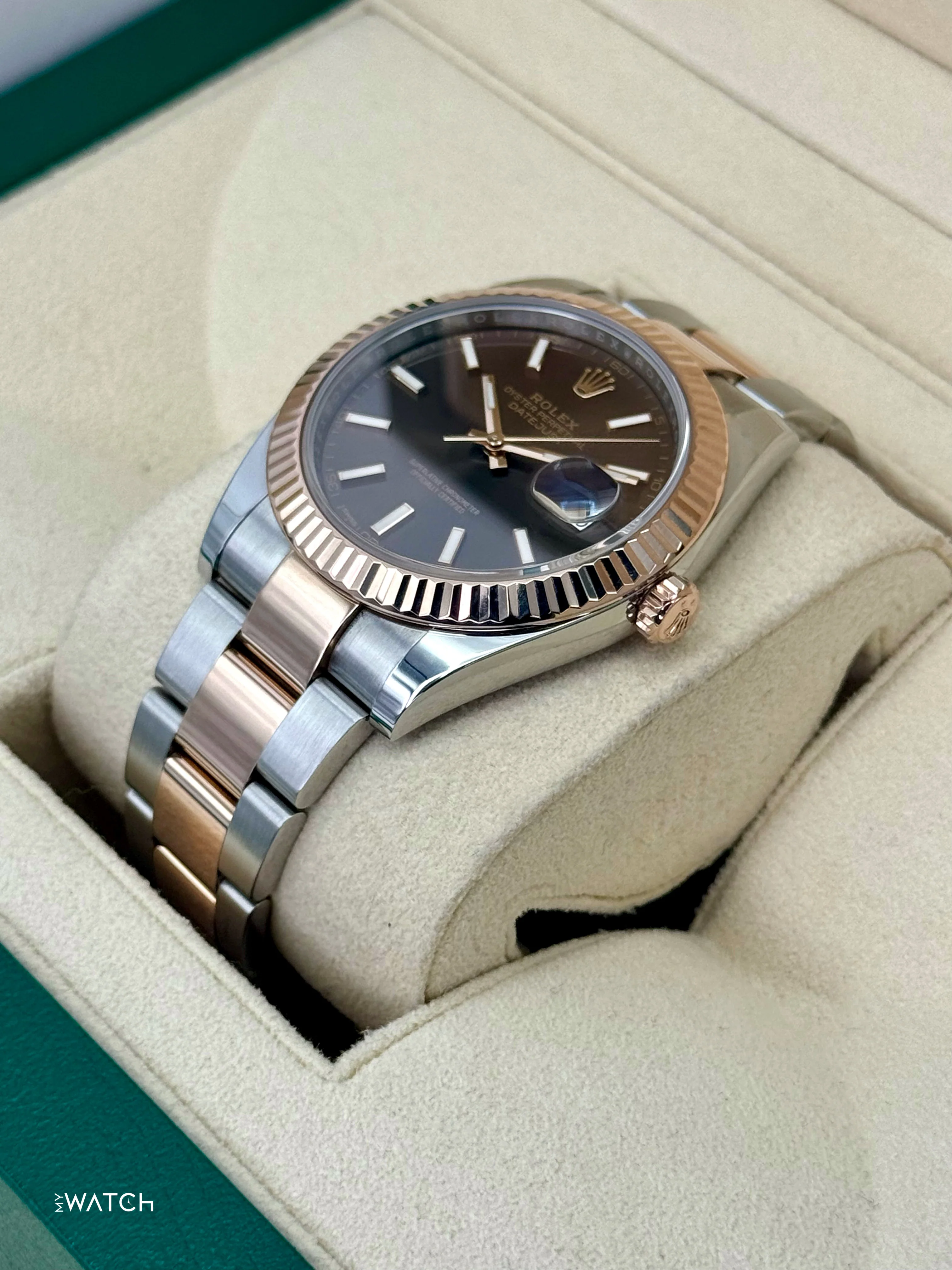 2017 Rolex Datejust 41mm 126331 Two-Tone Rose Gold Chocolate Dial - Image 5