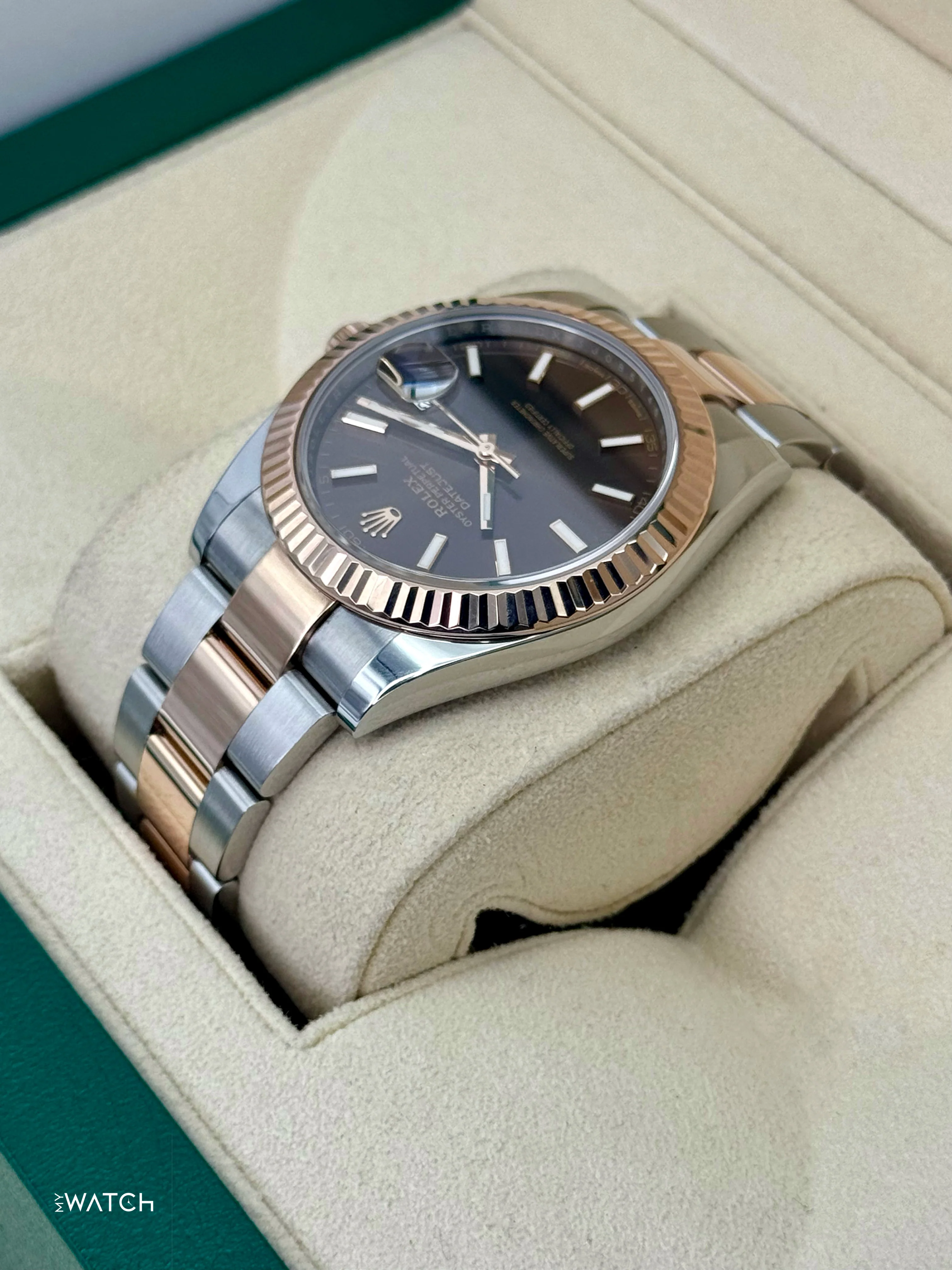 2017 Rolex Datejust 41mm 126331 Two-Tone Rose Gold Chocolate Dial - Image 7