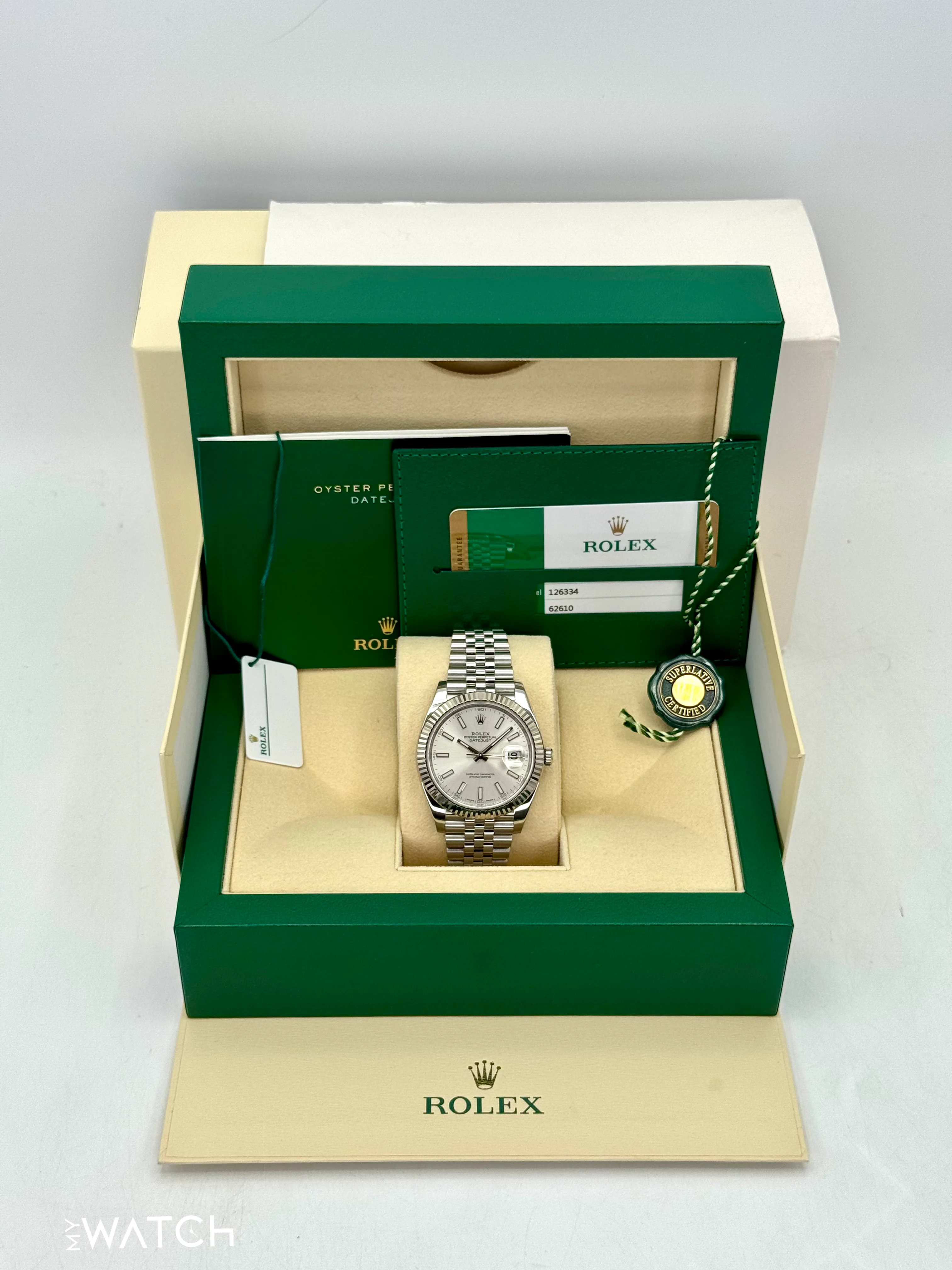 2017 Rolex Datejust 41mm 126334 Stainless Steel Jubilee Silver Dial - Image 10