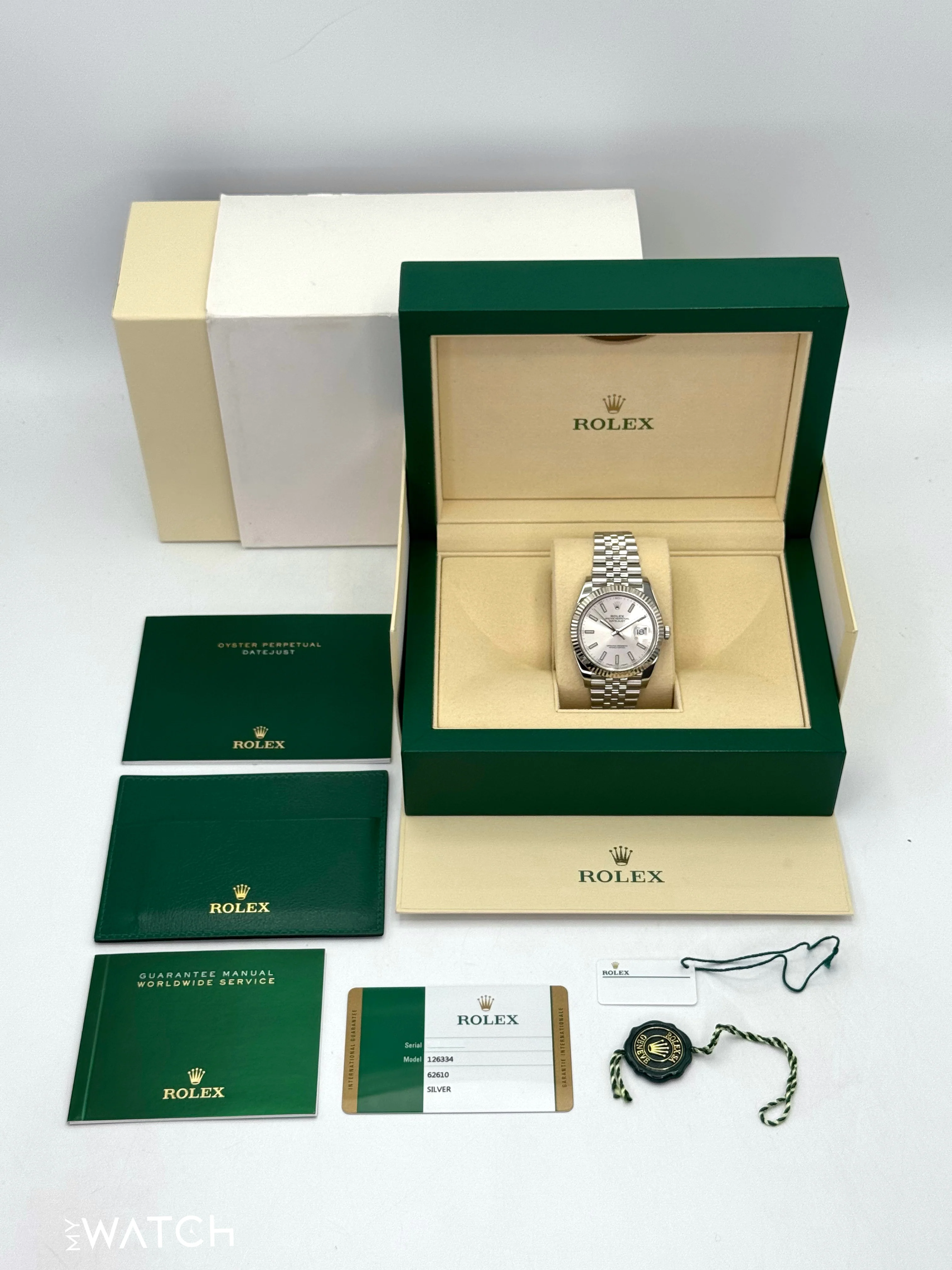 2017 Rolex Datejust 41mm 126334 Stainless Steel Jubilee Silver Dial - Image 11