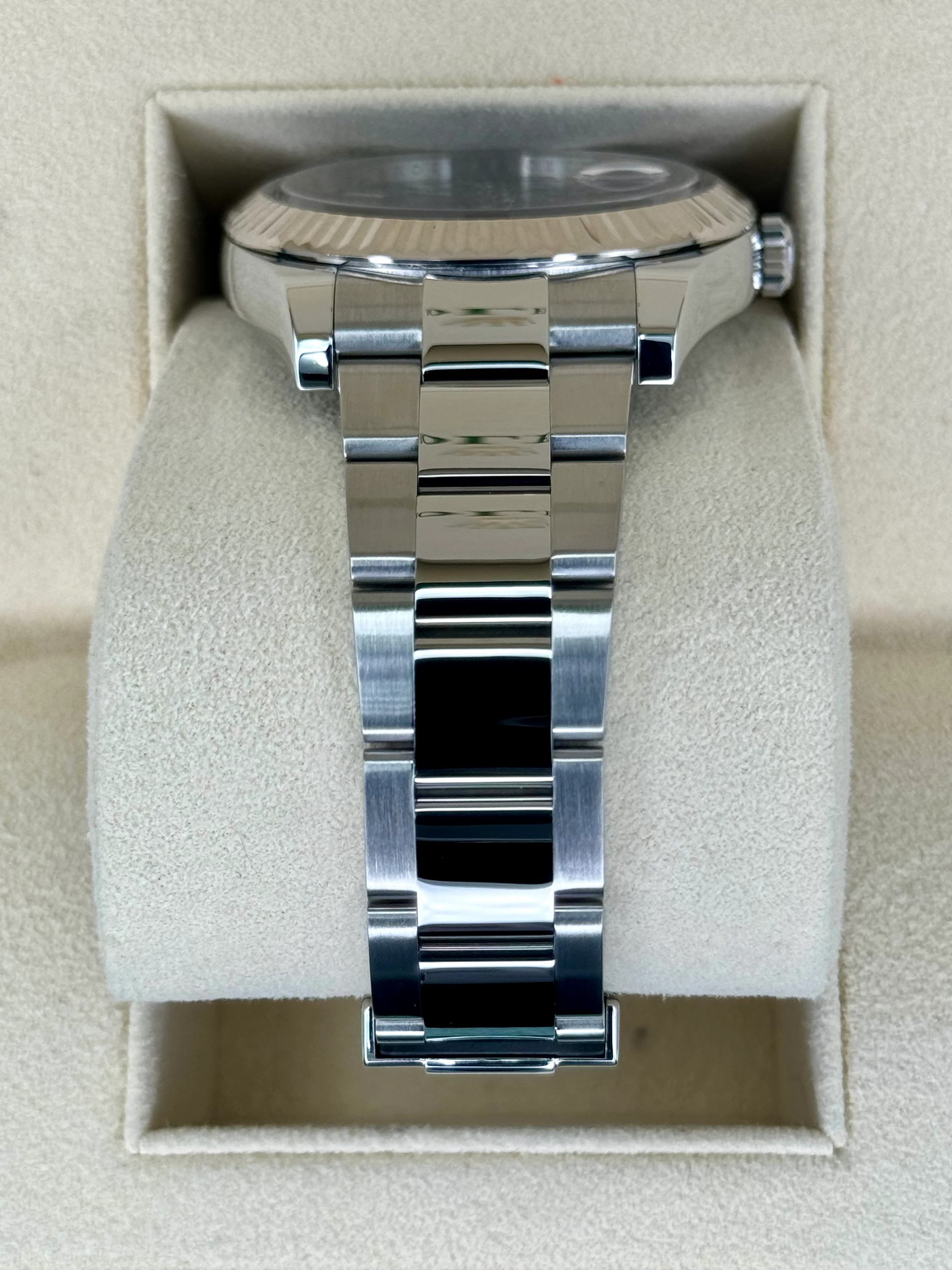 2017 Rolex Datejust II 41mm 116334 Stainless Steel Oyster Black Dial - Image 3