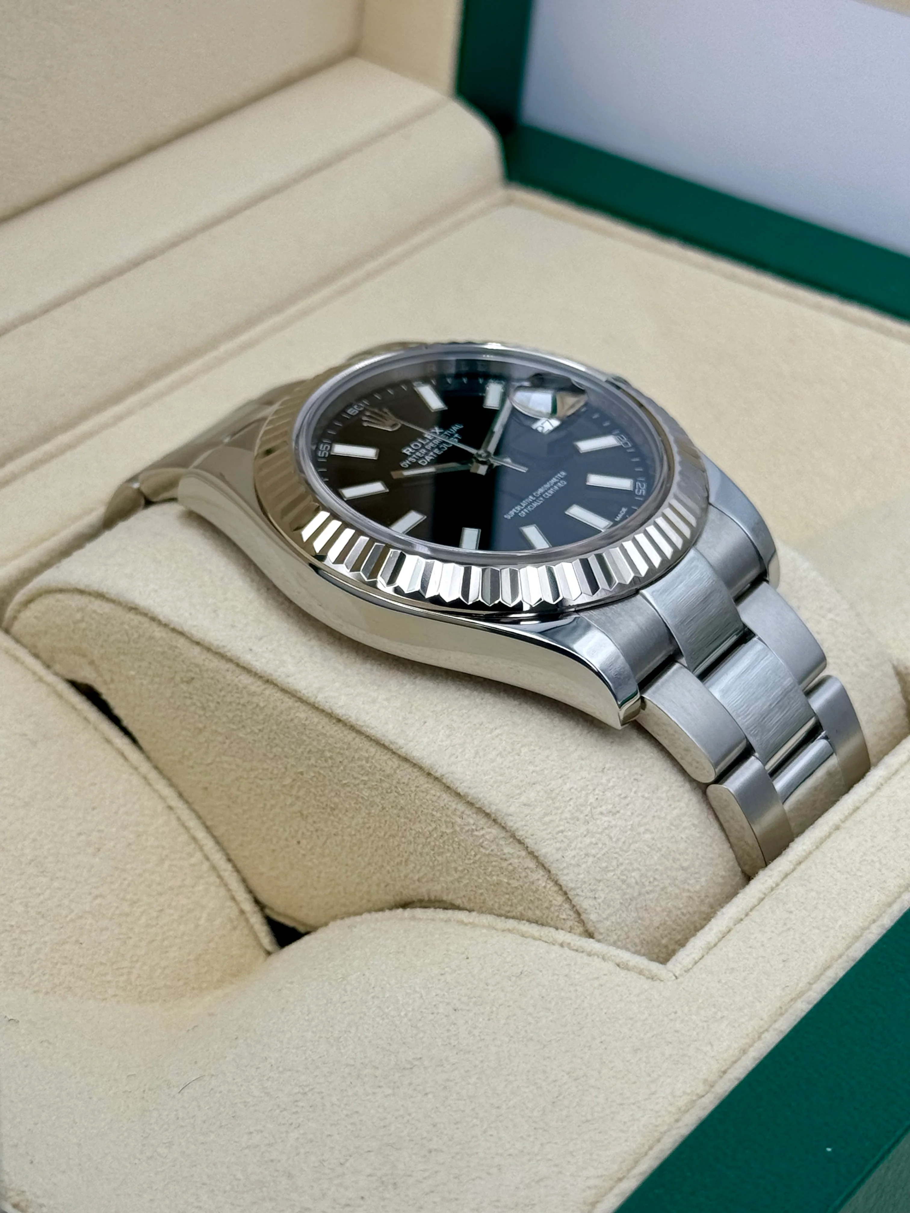 2017 Rolex Datejust II 41mm 116334 Stainless Steel Oyster Black Dial - Image 6