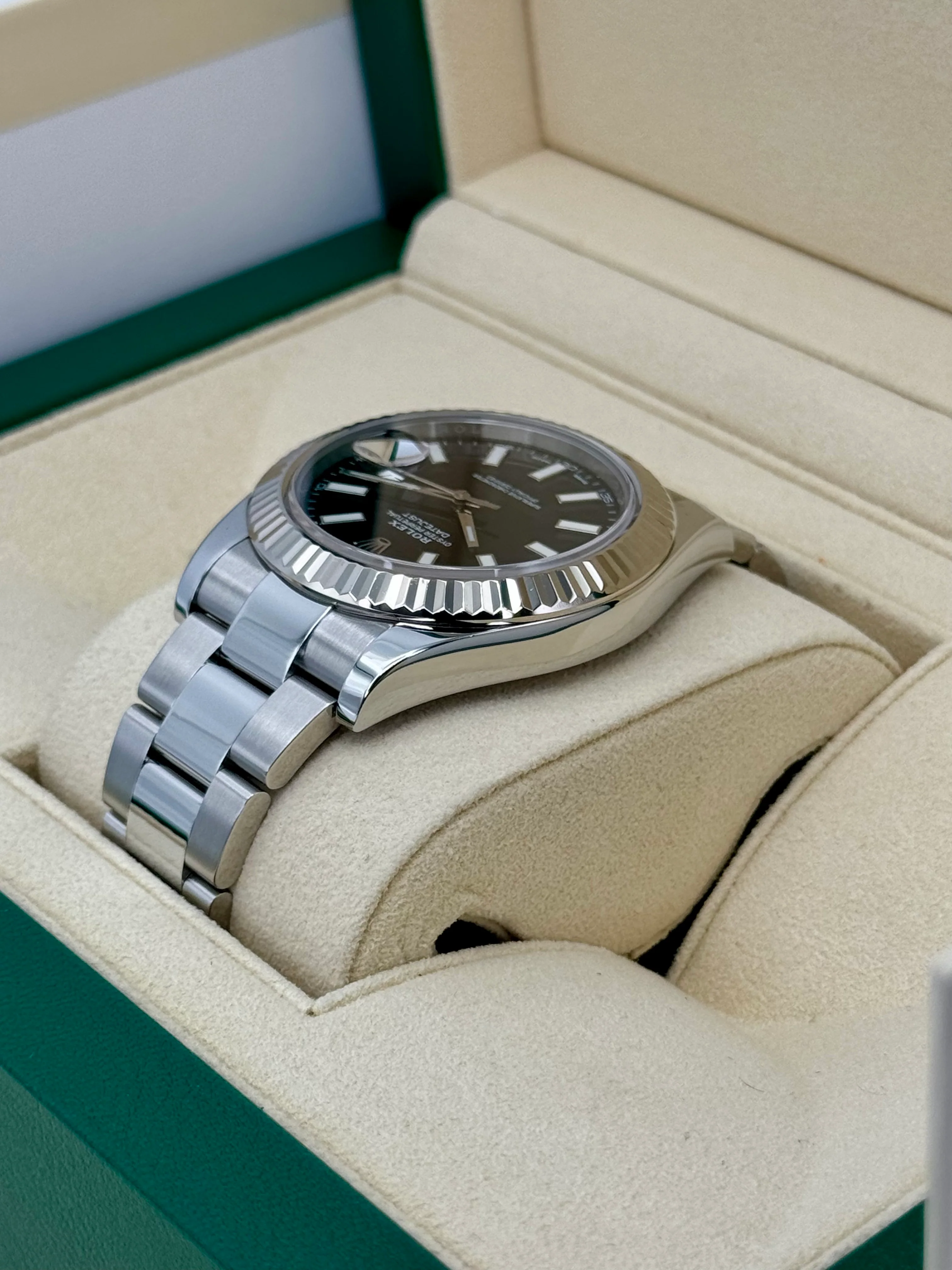 2017 Rolex Datejust II 41mm 116334 Stainless Steel Oyster Black Dial - Image 7