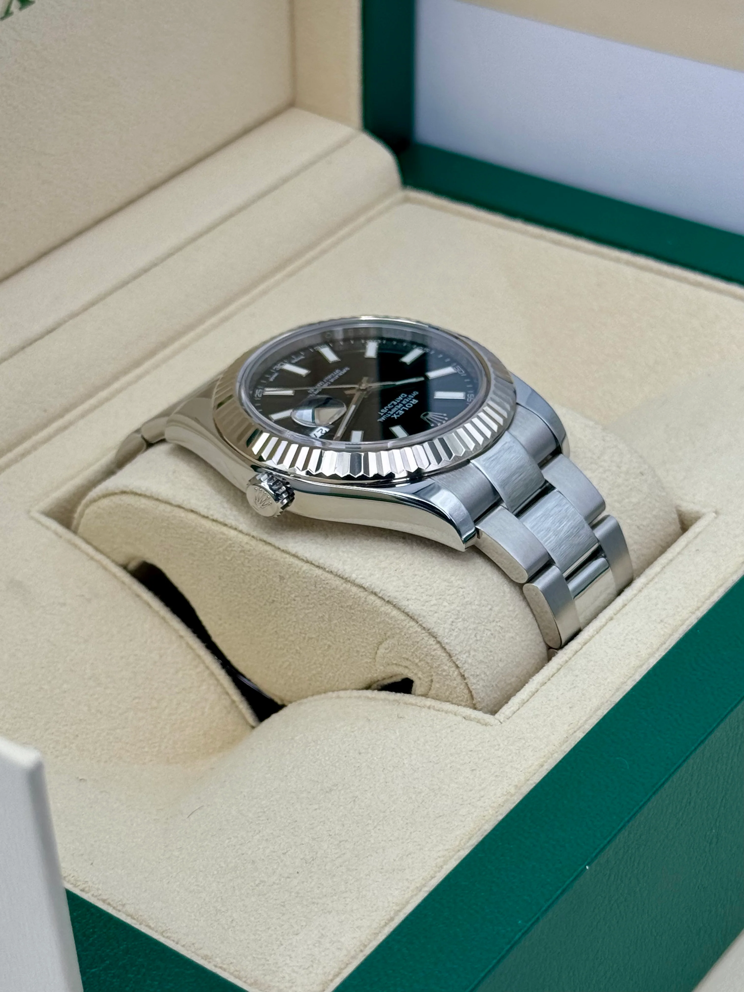 2017 Rolex Datejust II 41mm 116334 Stainless Steel Oyster Black Dial - Image 8