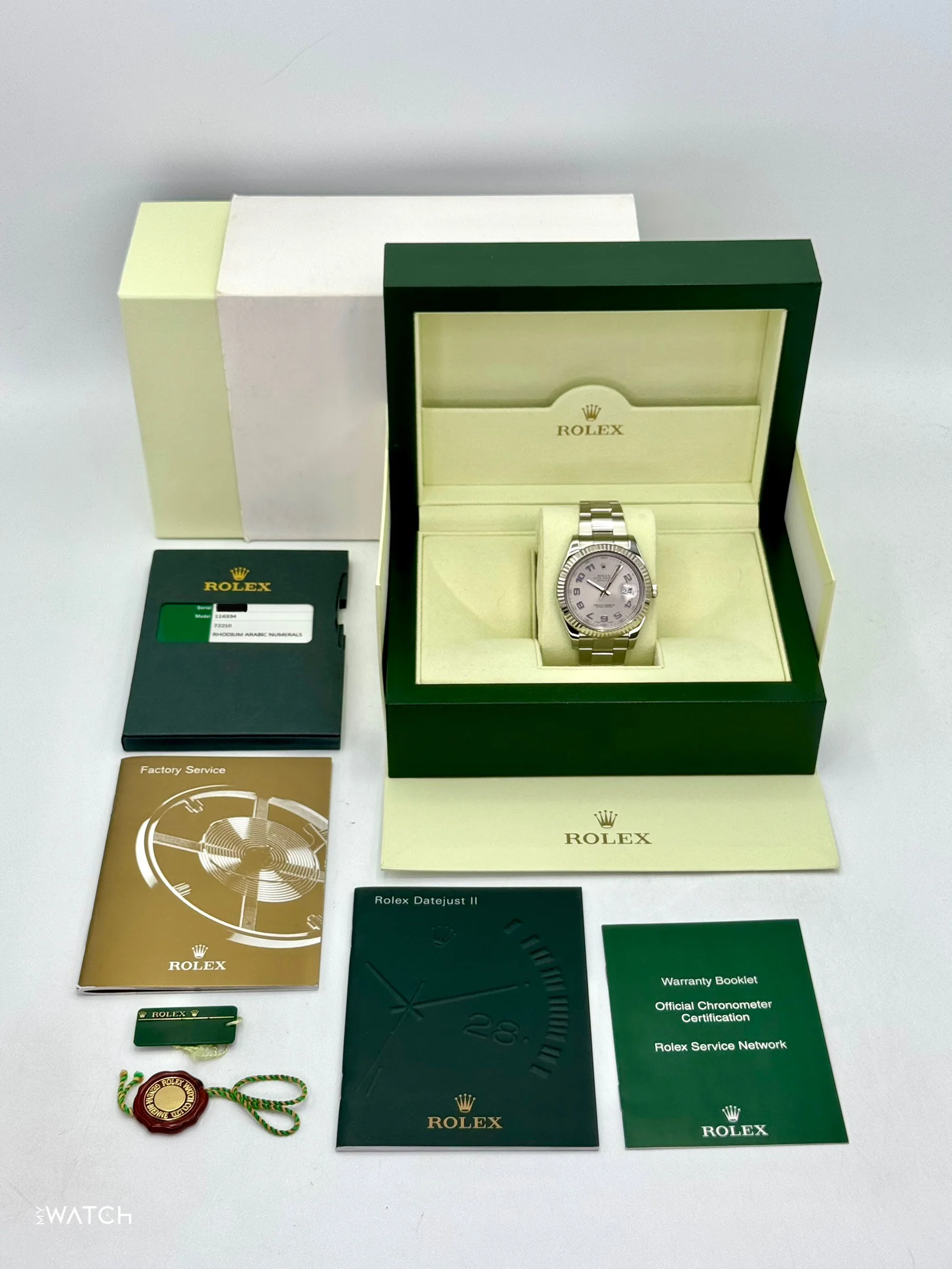 2017 Rolex Datejust II 41mm 116334 Stainless Steel Oyster Silver Numerical Dial - Image 10