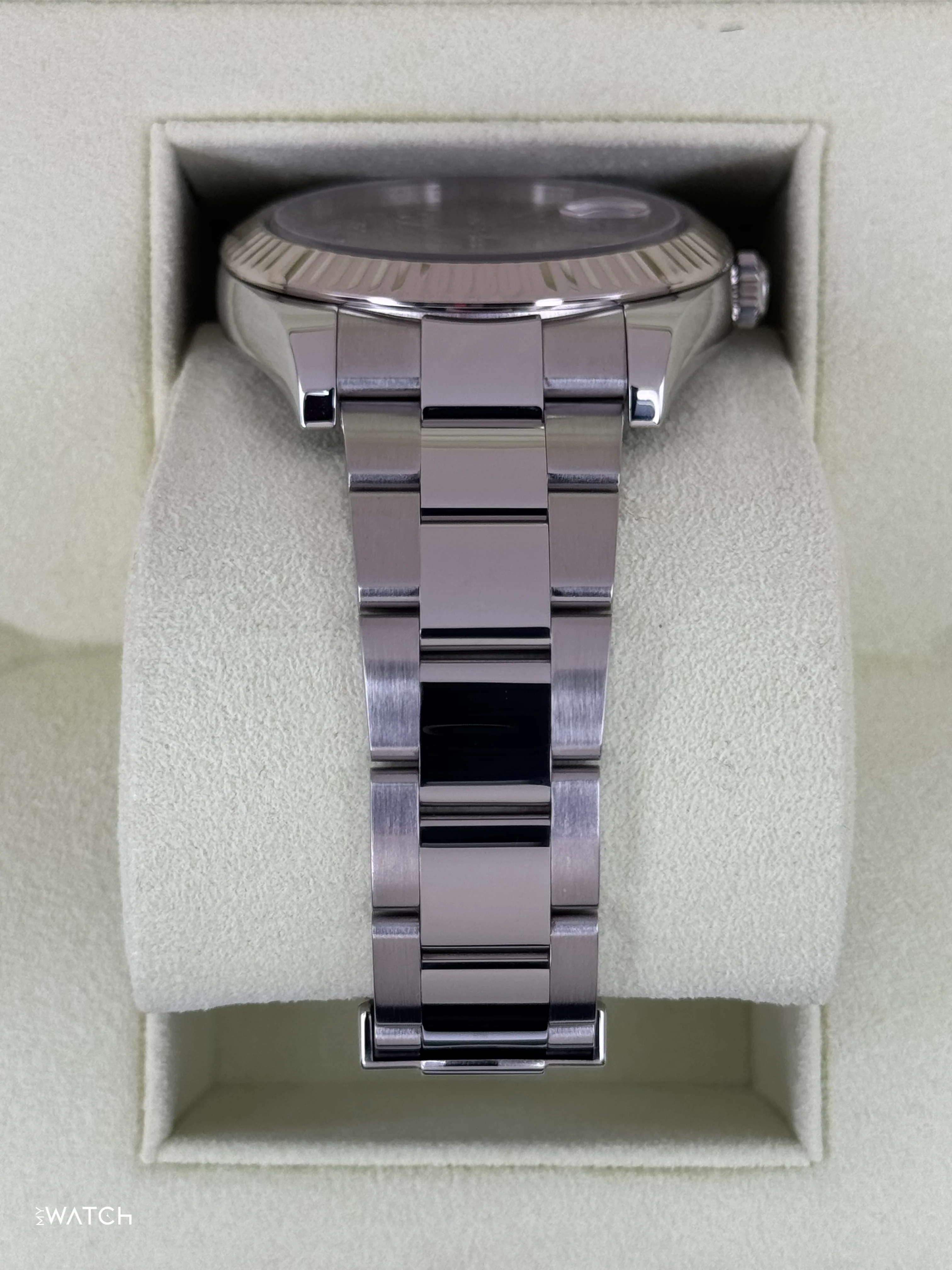 2017 Rolex Datejust II 41mm 116334 Stainless Steel Oyster Silver Numerical Dial - Image 3